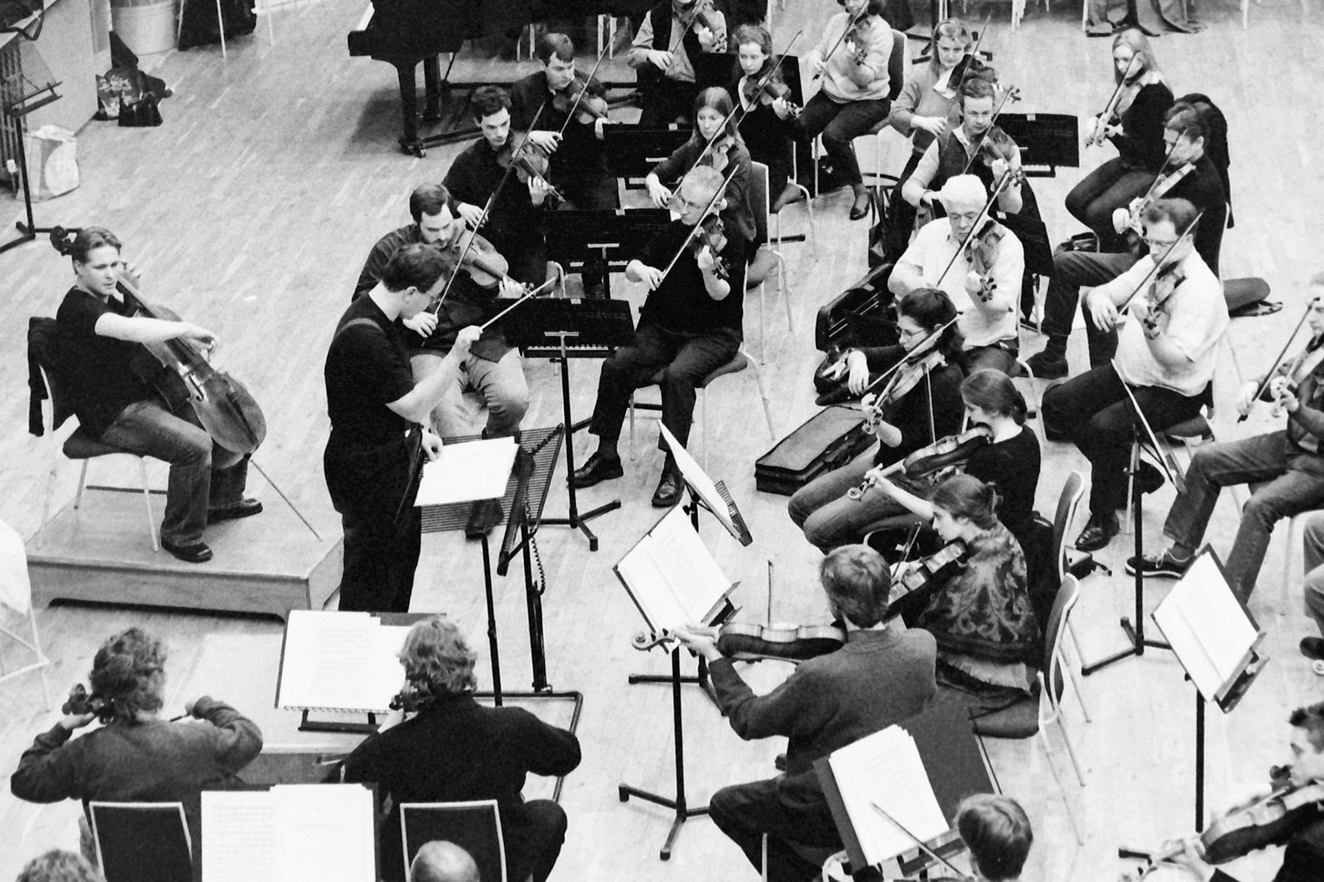 Sakari Oramo rehearsing the CBSO in 2005