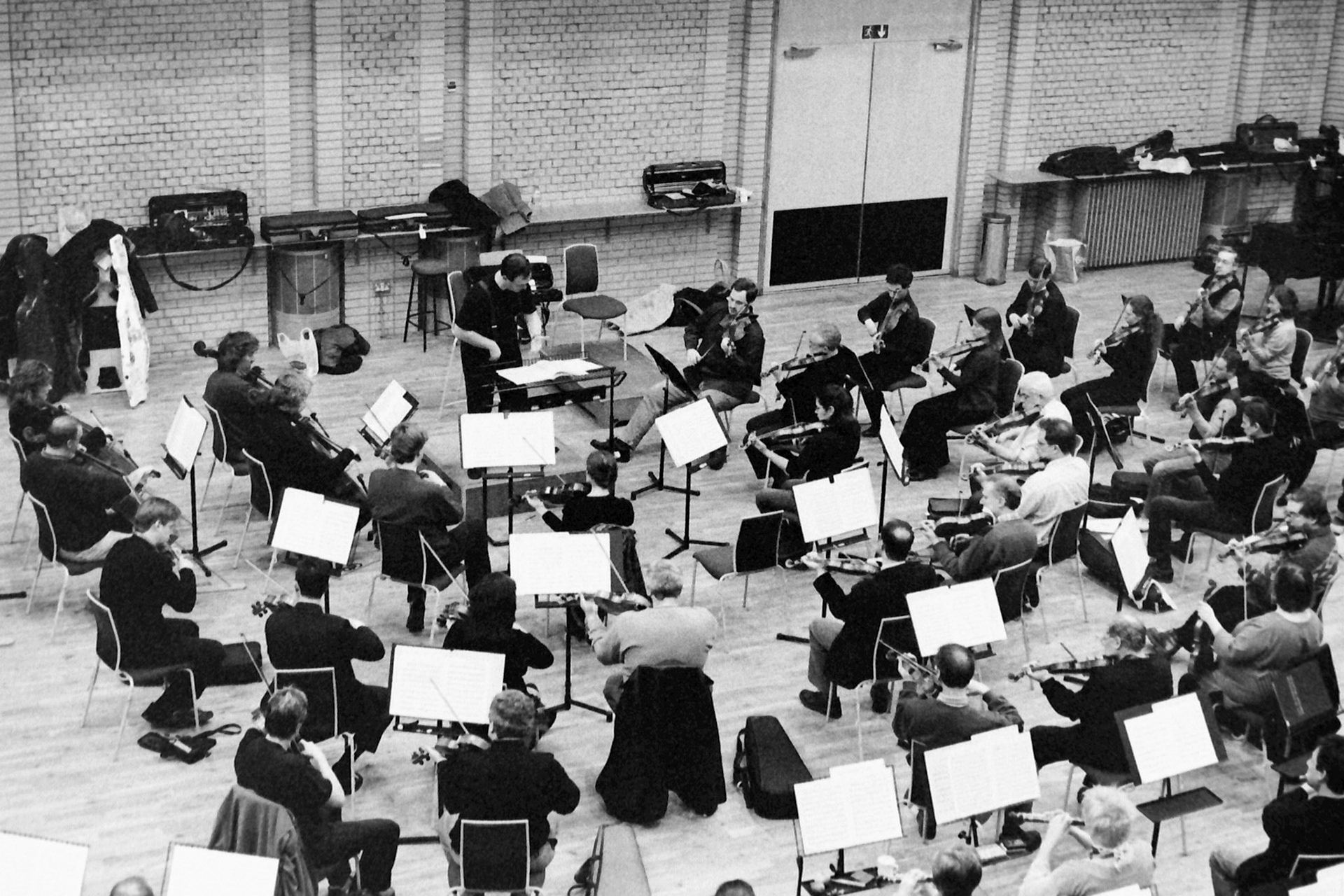 Sakari Oramo rehearsing the CBSO in 2005