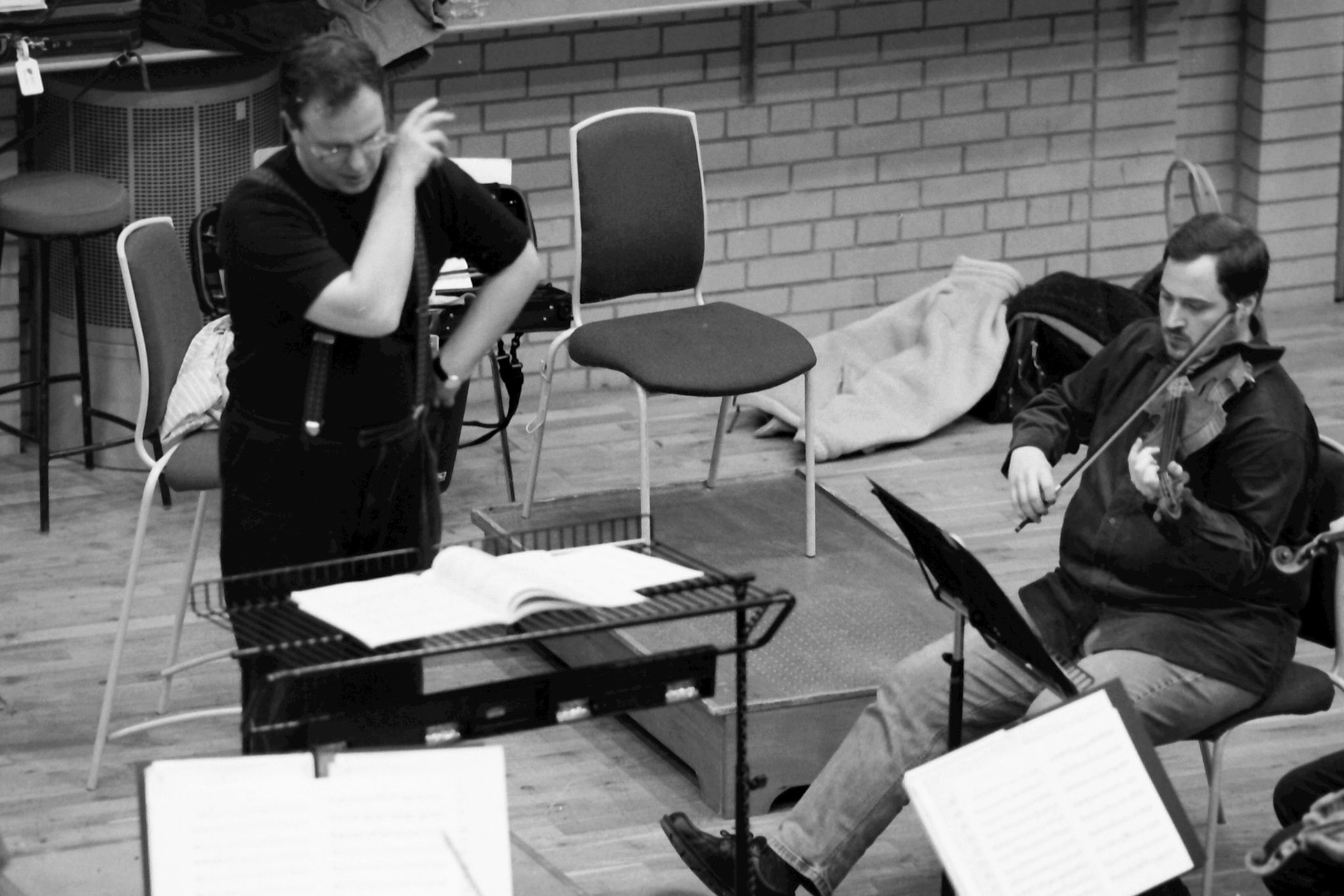 Sakari Oramo rehearsing the CBSO in 2005