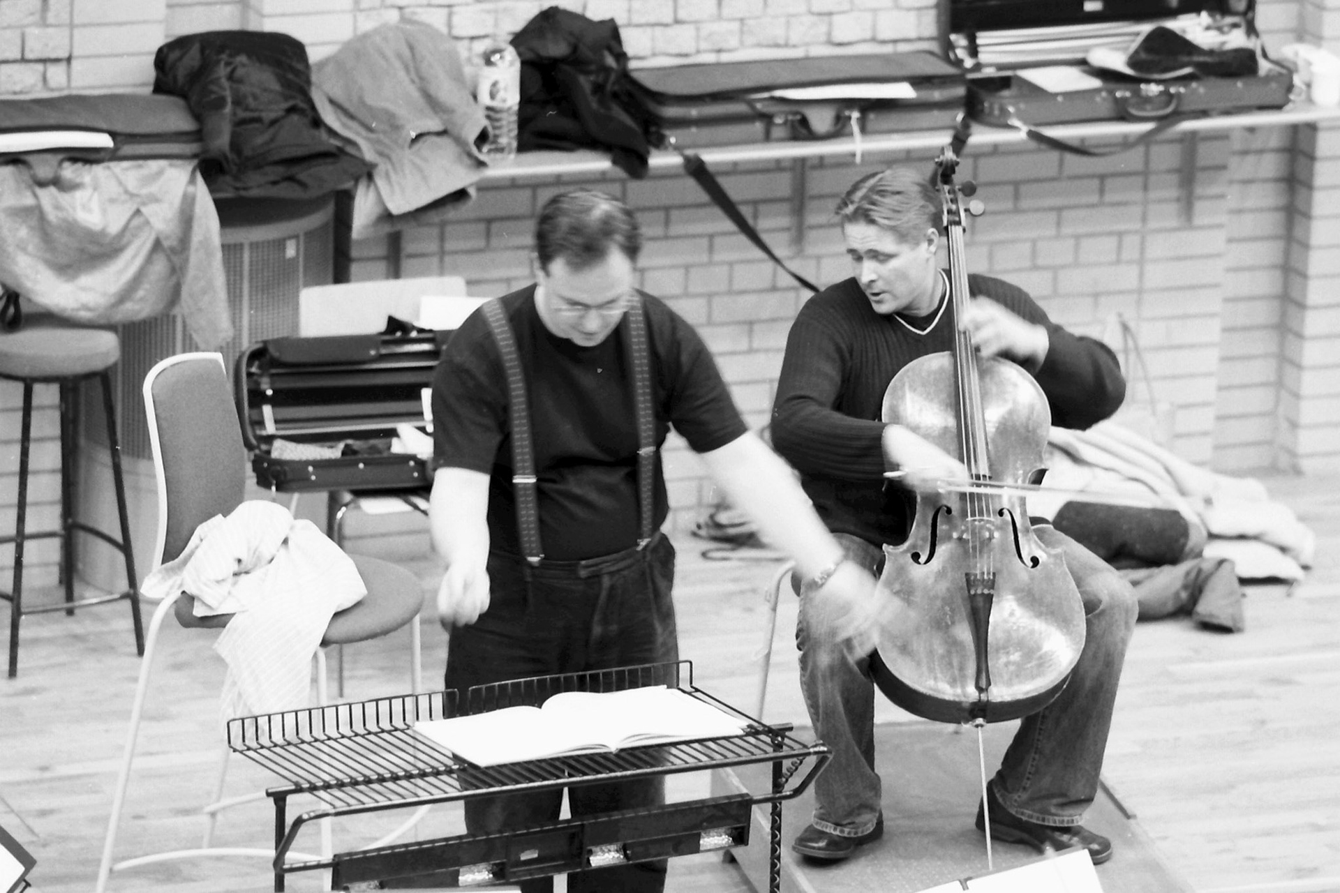 Sakari Oramo rehearsing the CBSO in 2005