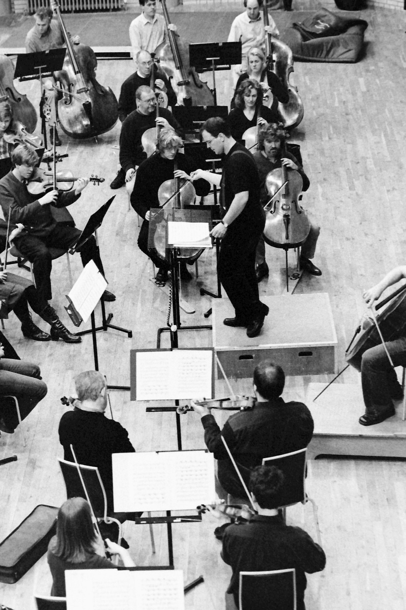 Sakari Oramo rehearsing the CBSO in 2005