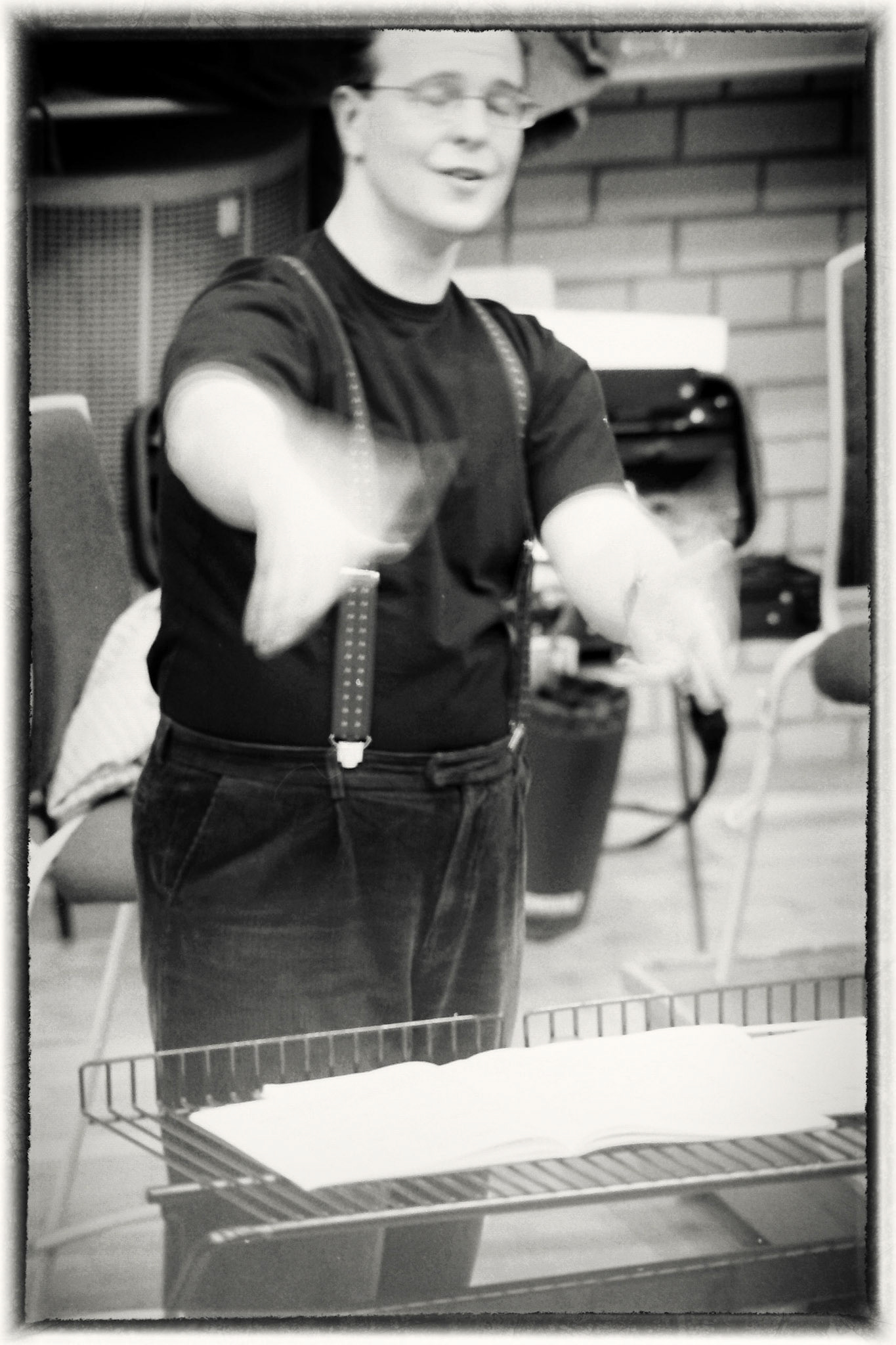 Sakari Oramo rehearsing the CBSO in 2005