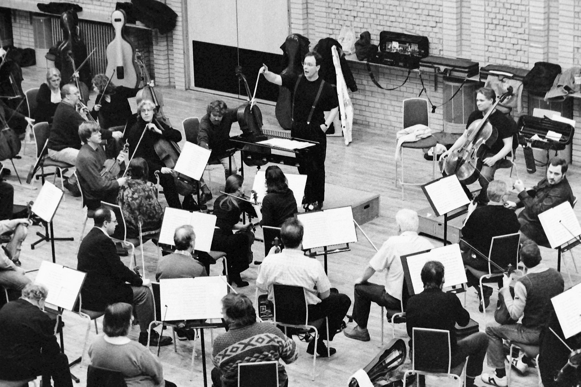 Sakari Oramo rehearsing the CBSO in 2005