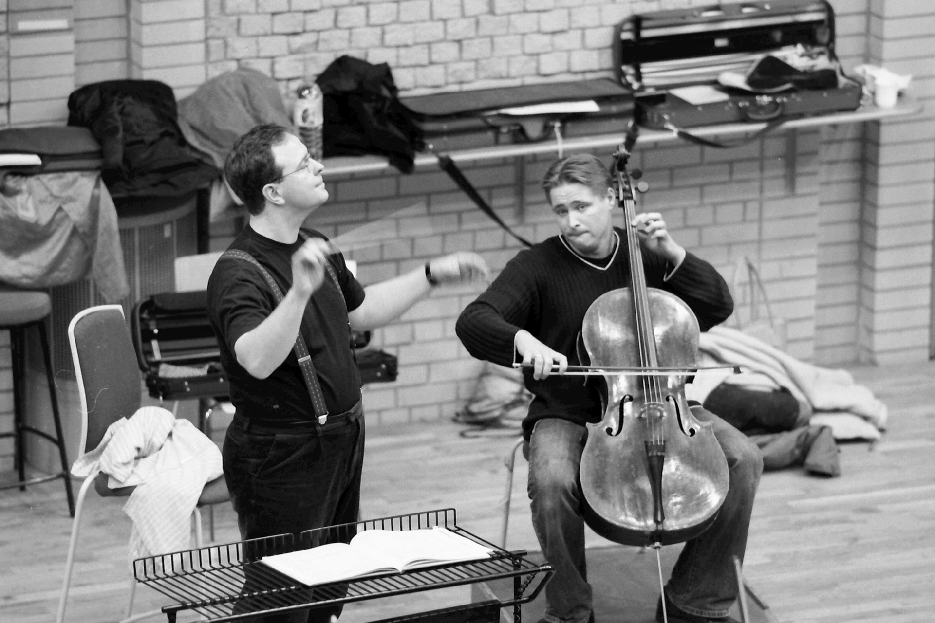 Sakari Oramo rehearsing the CBSO in 2005