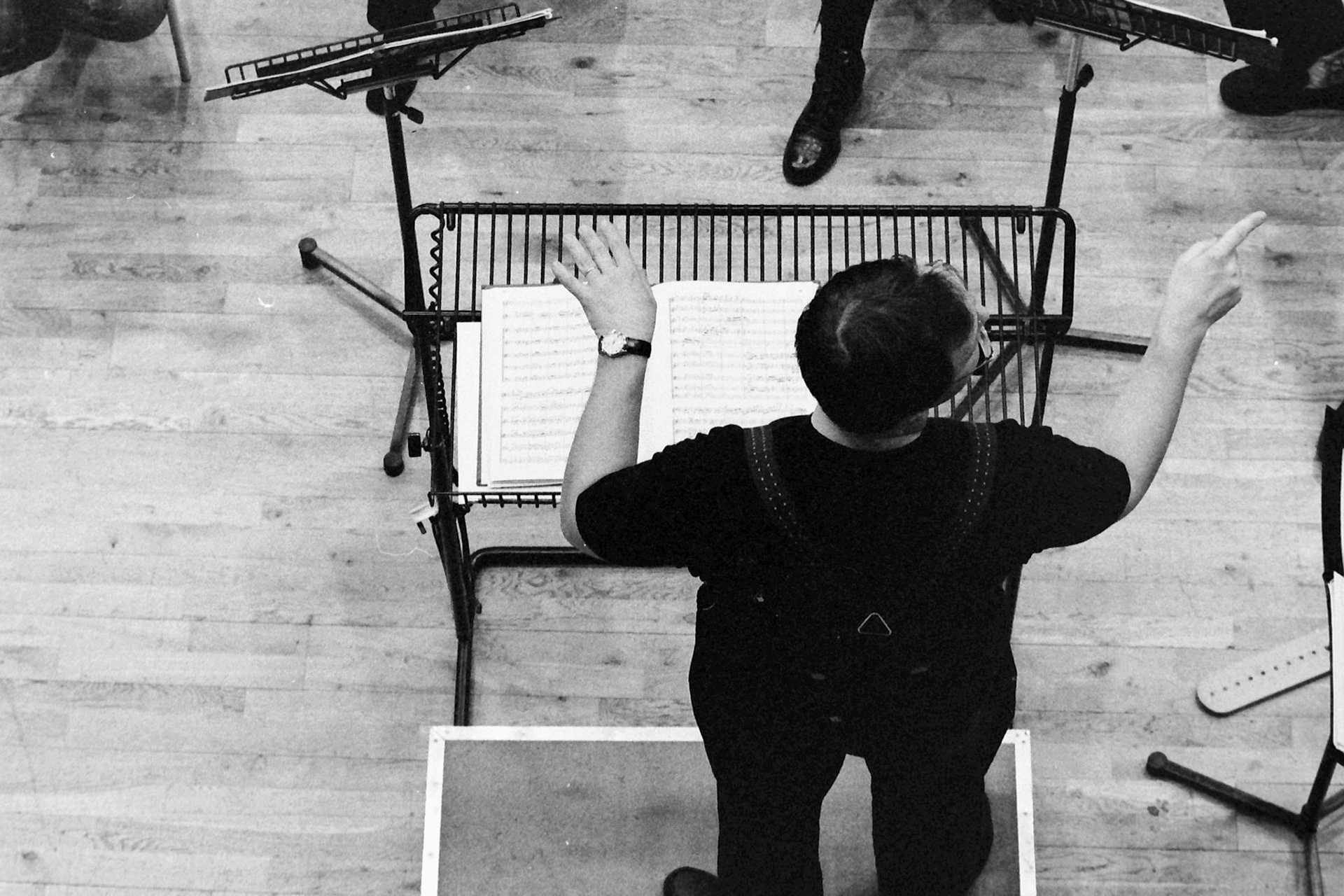 Sakari Oramo rehearsing the CBSO in 2005