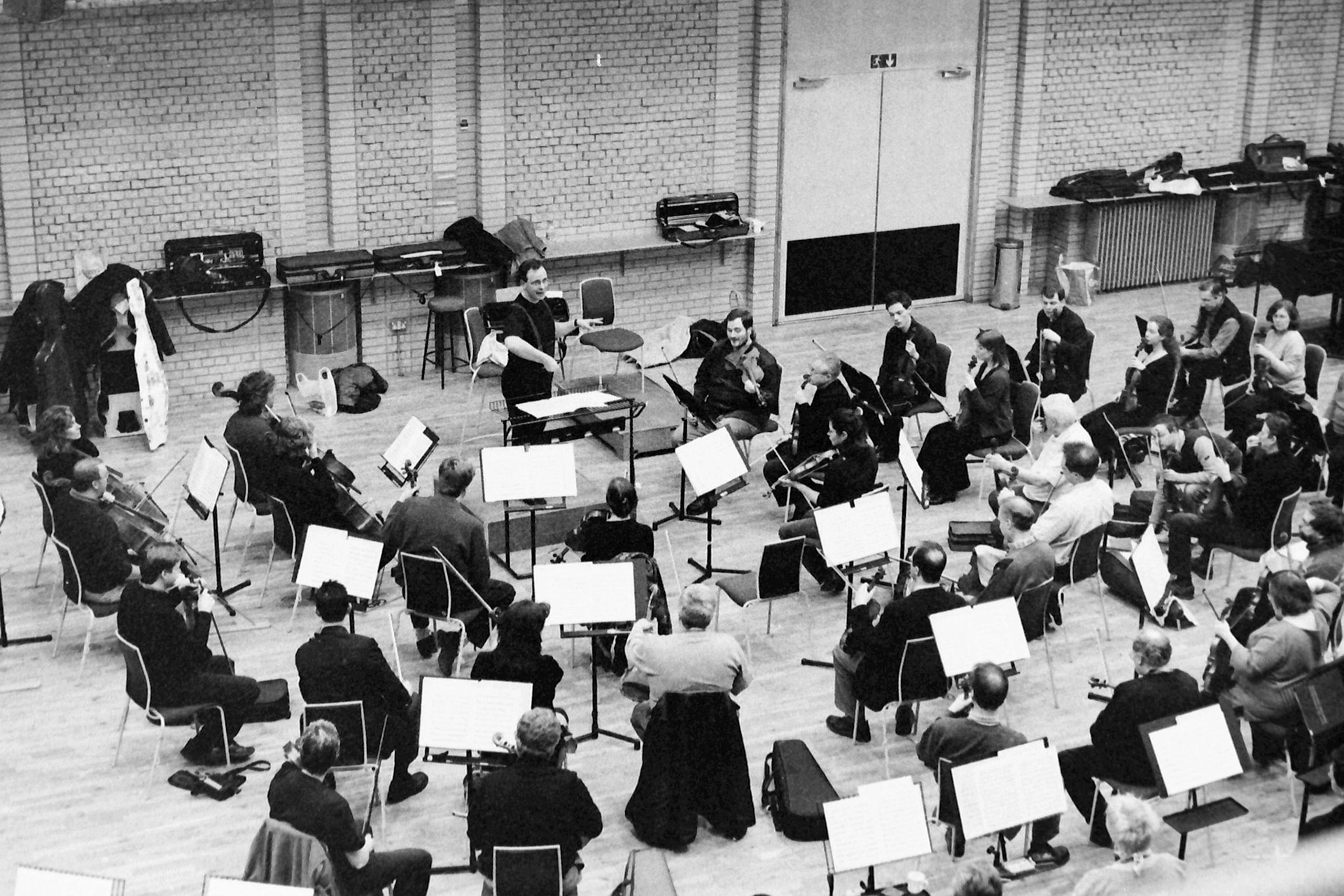 Sakari Oramo rehearsing the CBSO in 2005