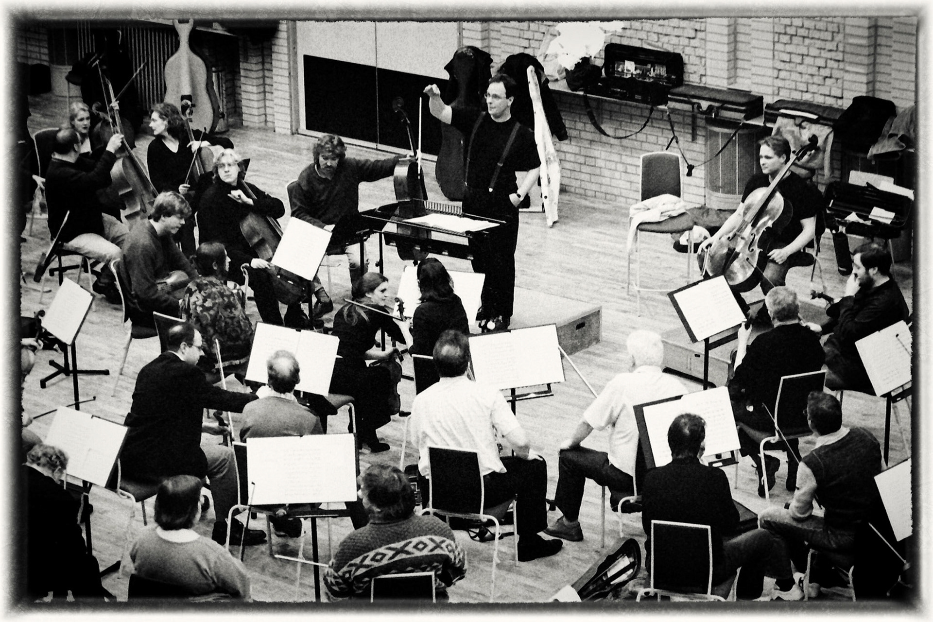Sakari Oramo rehearsing the CBSO in 2005