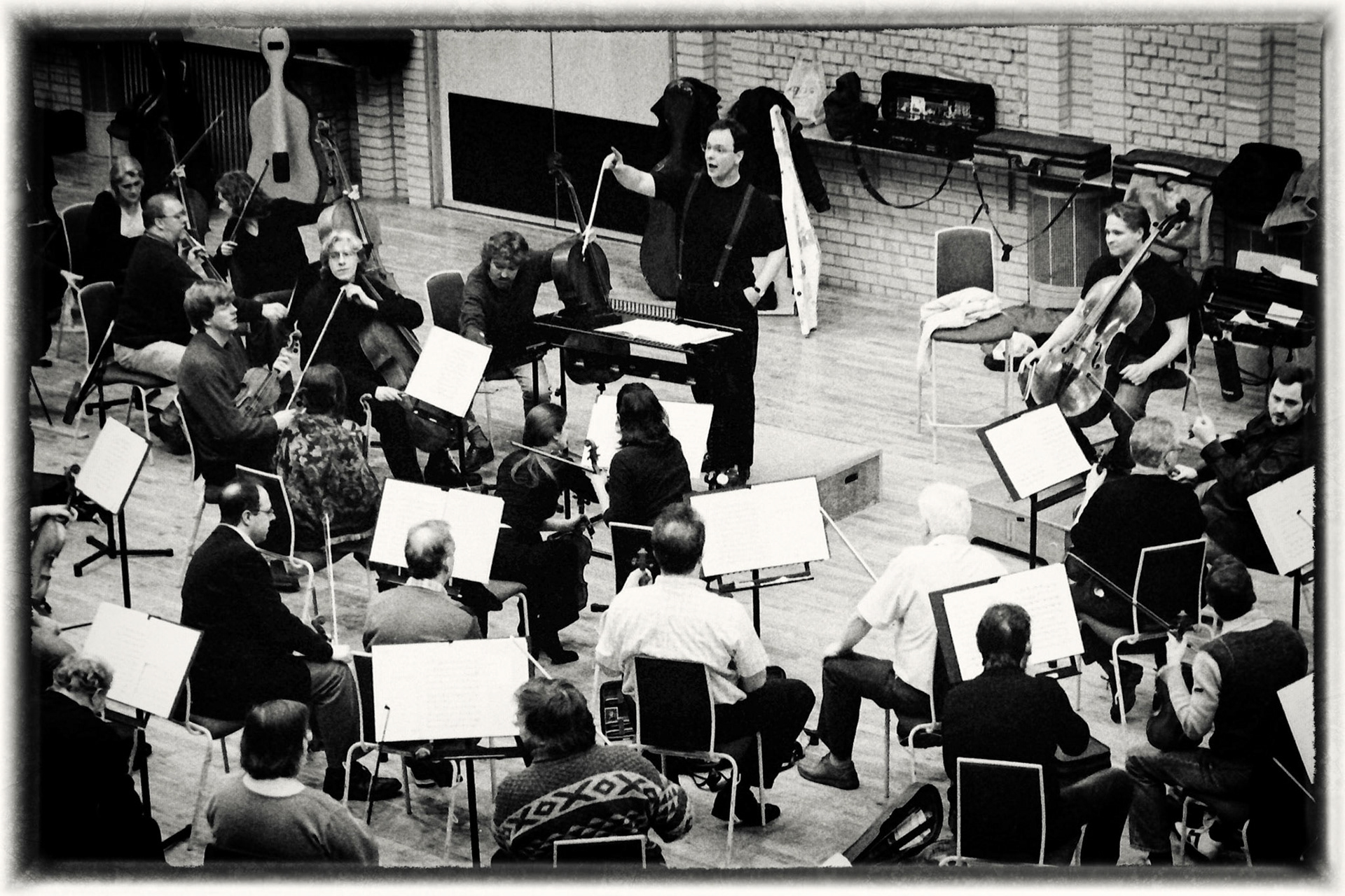 Sakari Oramo rehearsing the CBSO in 2005