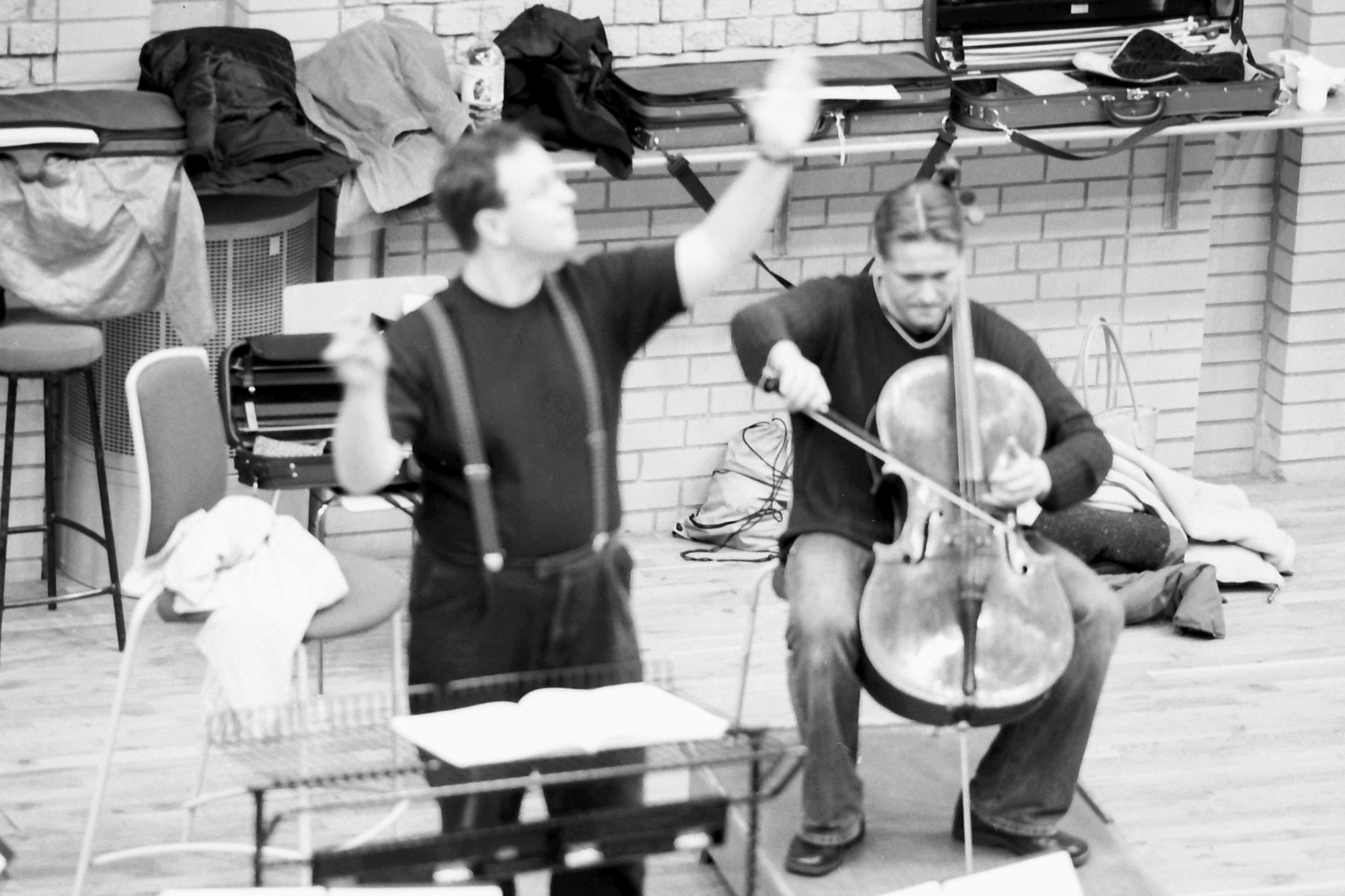 Sakari Oramo rehearsing the CBSO in 2005