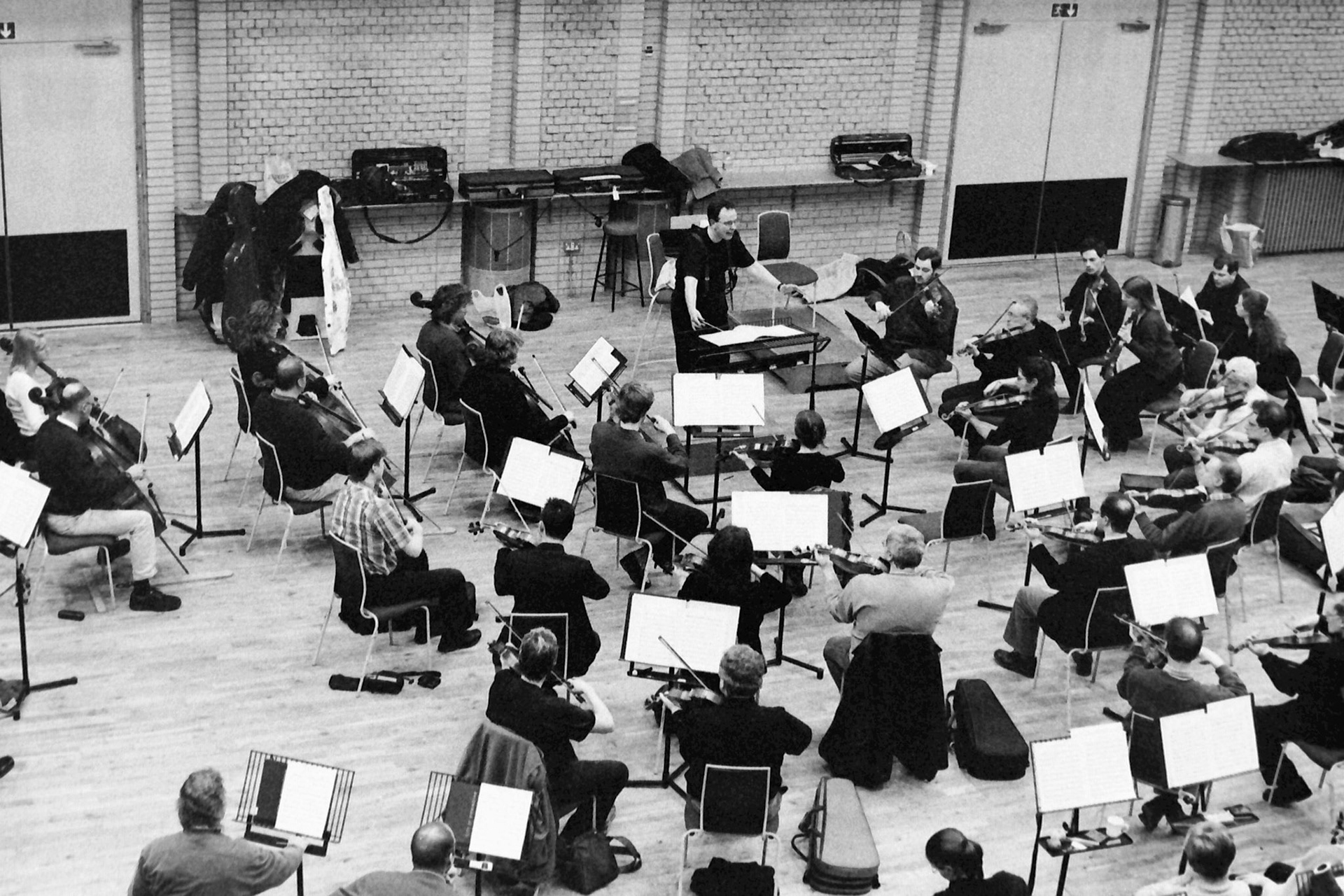 Sakari Oramo rehearsing the CBSO in 2005