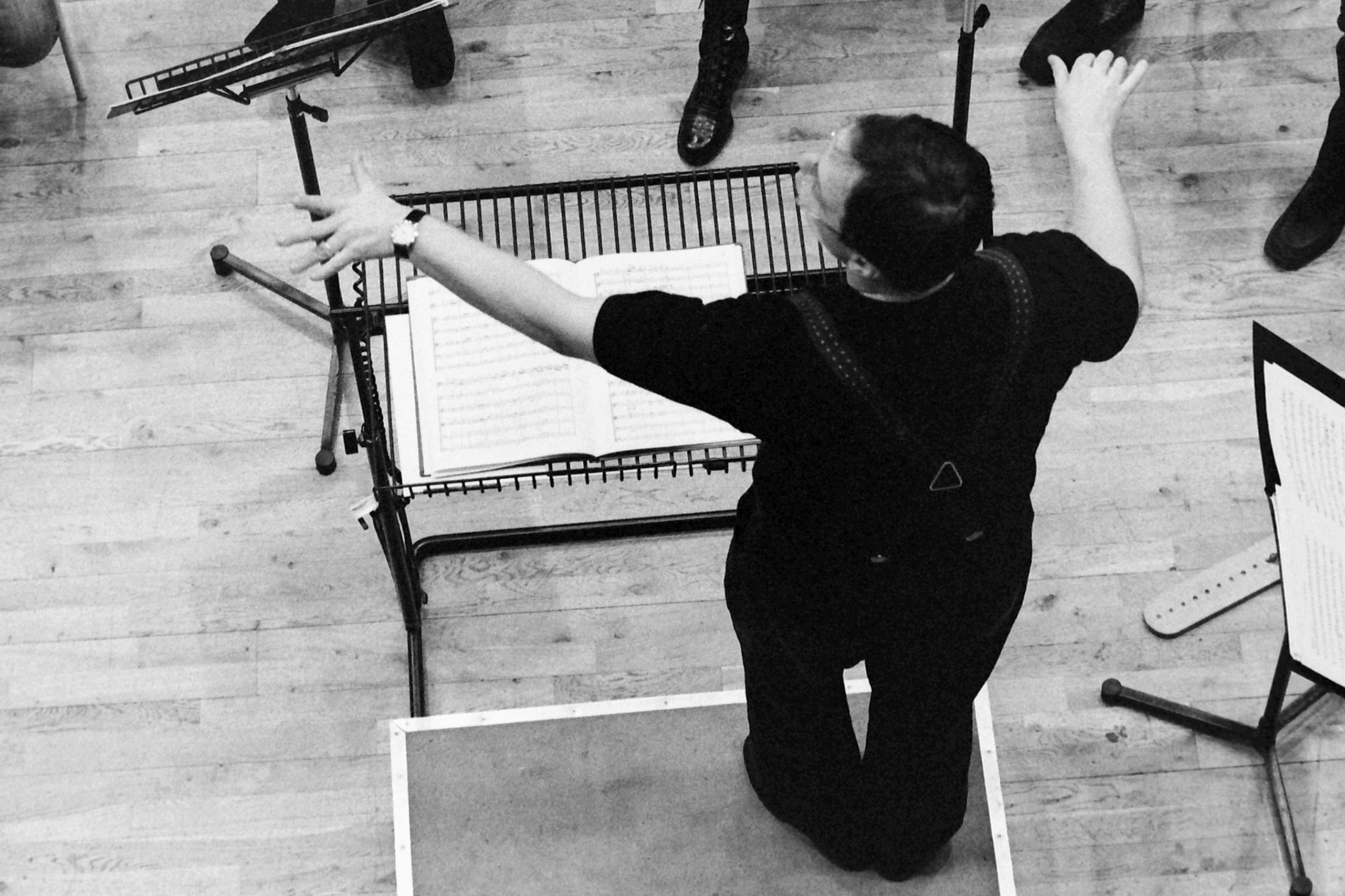 Sakari Oramo rehearsing the CBSO in 2005