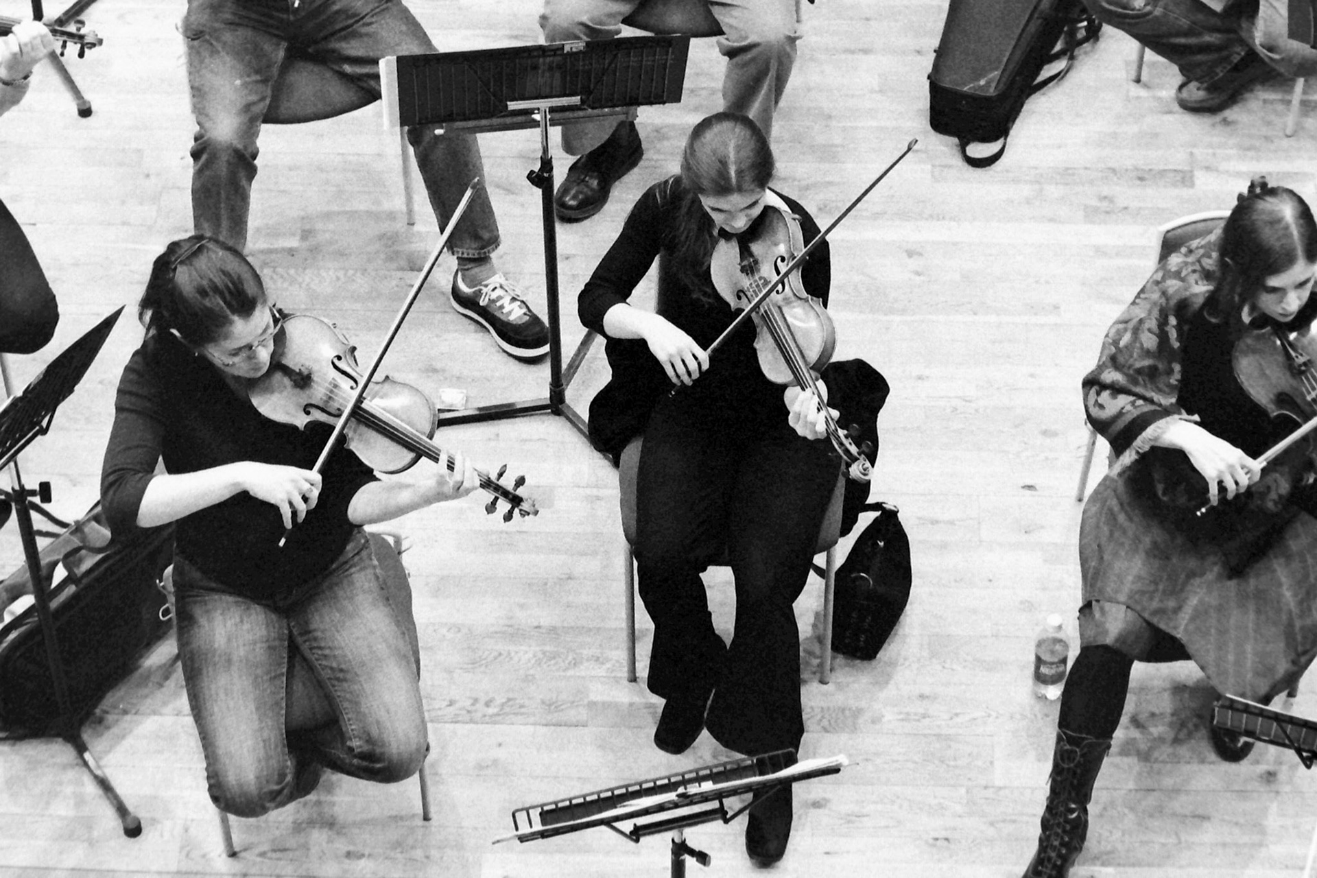 Sakari Oramo rehearsing the CBSO in 2005
