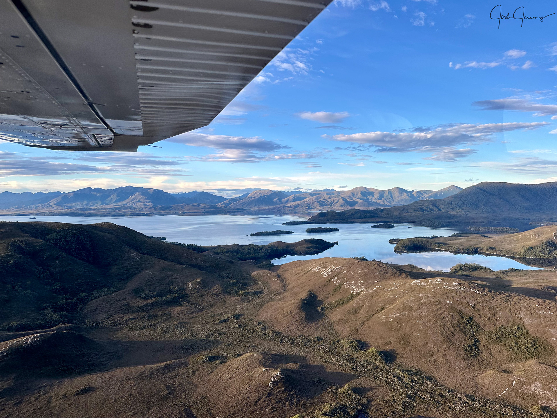 Aerial view of the southern edge of Bathurst Harbour