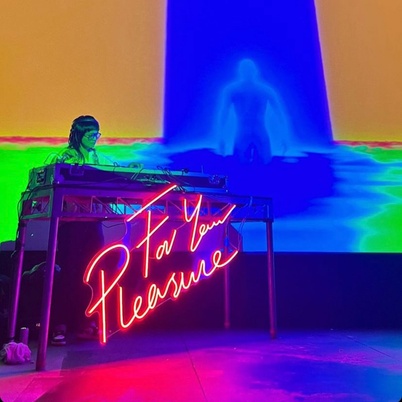 Handwritten neon sign