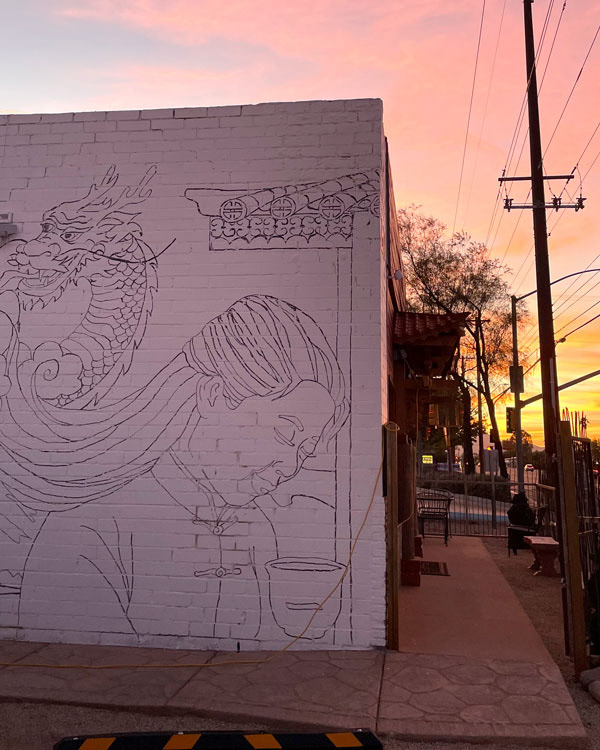 Lineart at sunset