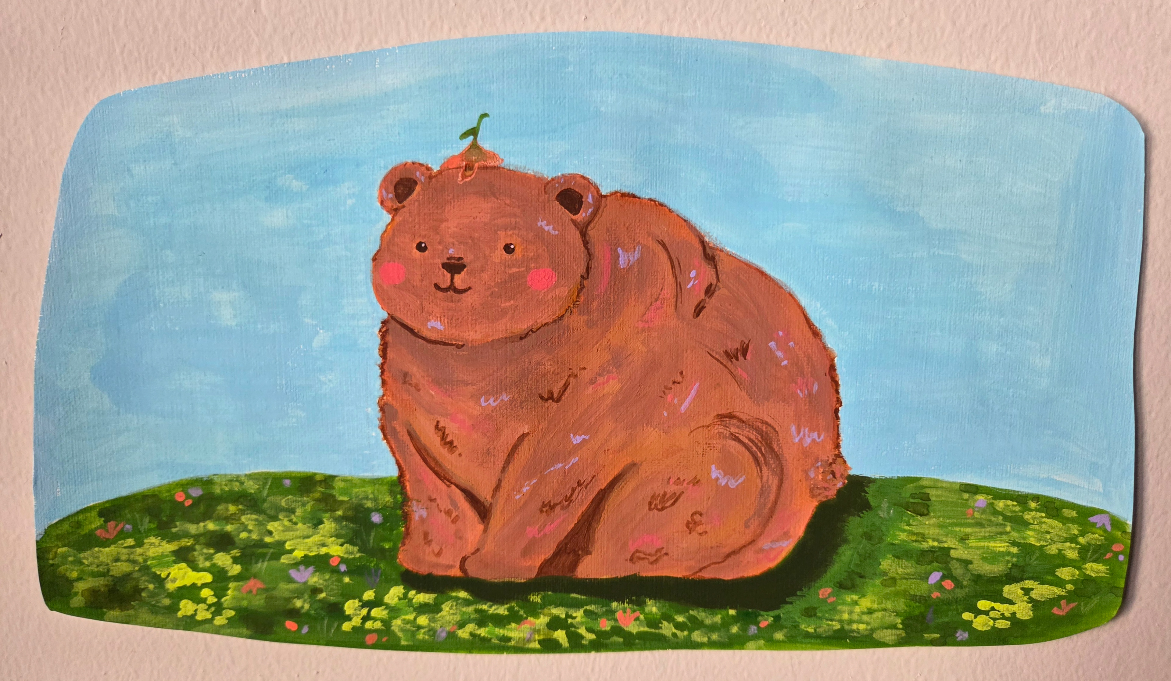 This little guy was for Fat Bear Week 2026! I challenged myself to make a quick painting using only gouache. Medium: Gouache