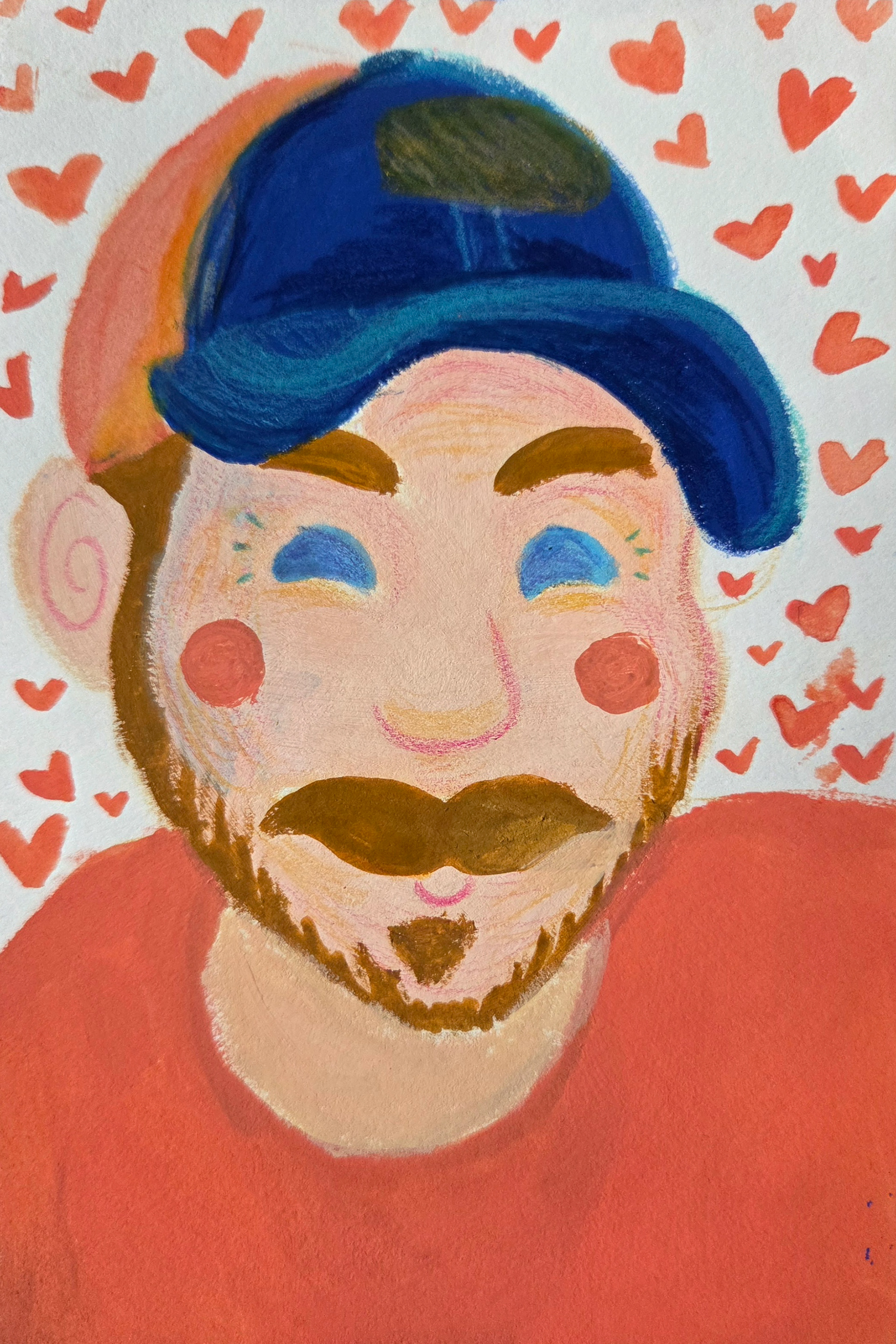 First reintroduction back into traditional media! A portrait sketch of my boyfriend. Medium: Posca Markers, Gouache, Coloured Pencils
