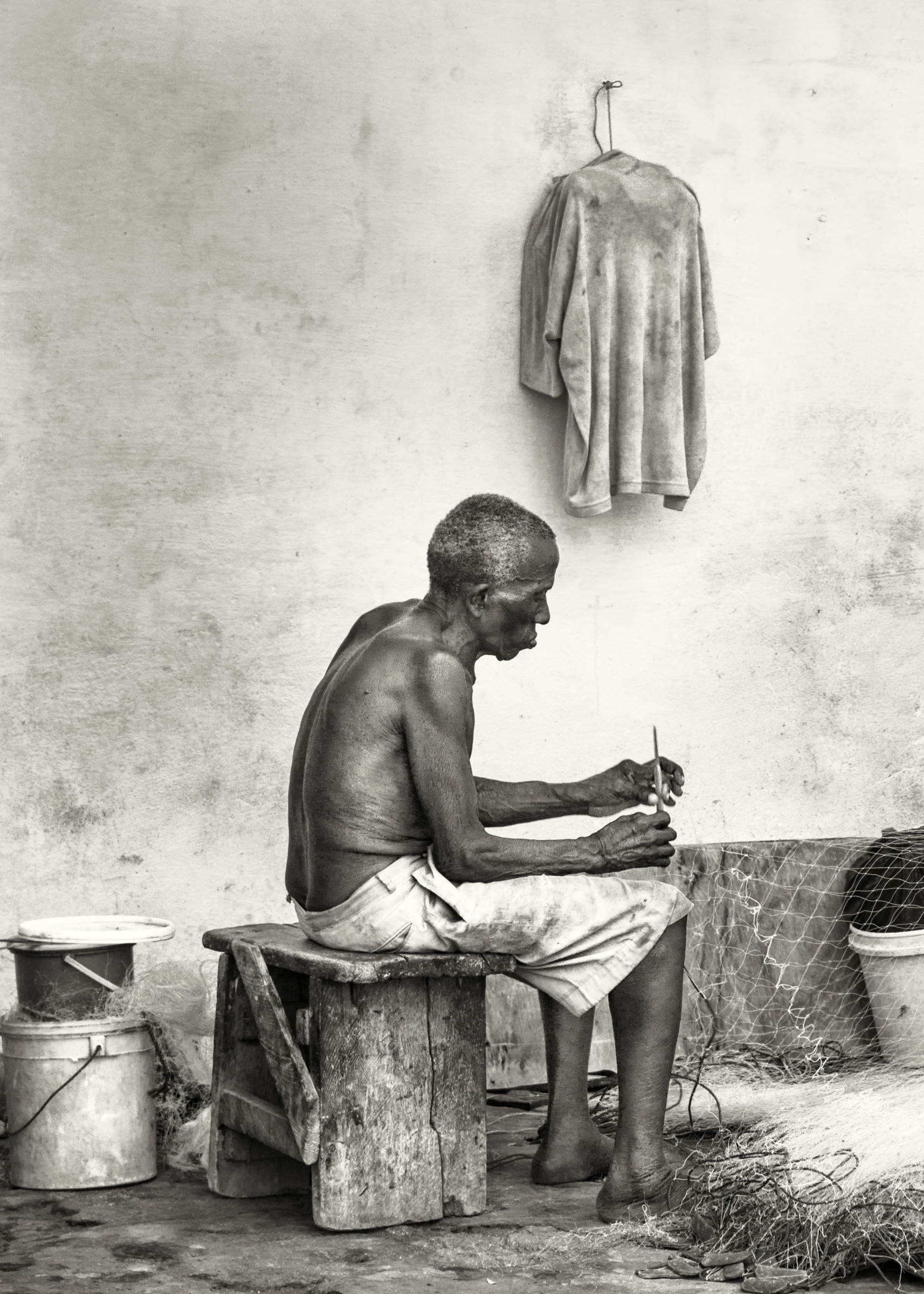 Mending Nets, Cape Coast, Ghana