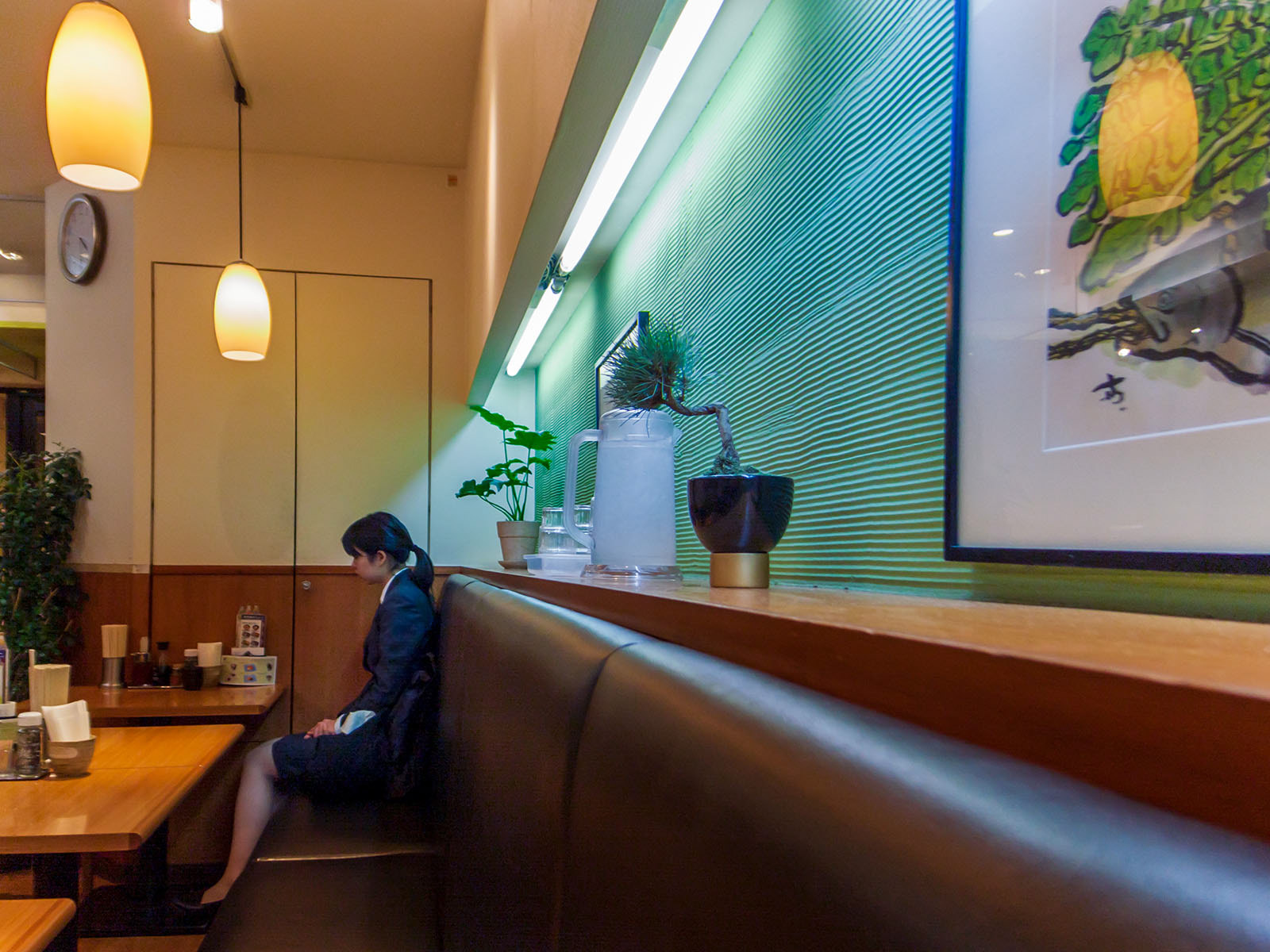 Girl in cafe near Ameya-yokocho