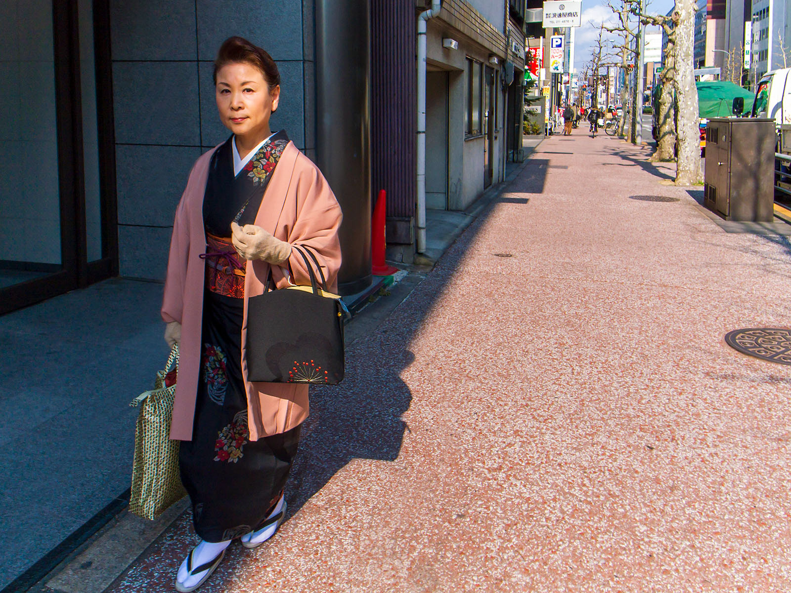 Woman in traditional dress, Kyoto