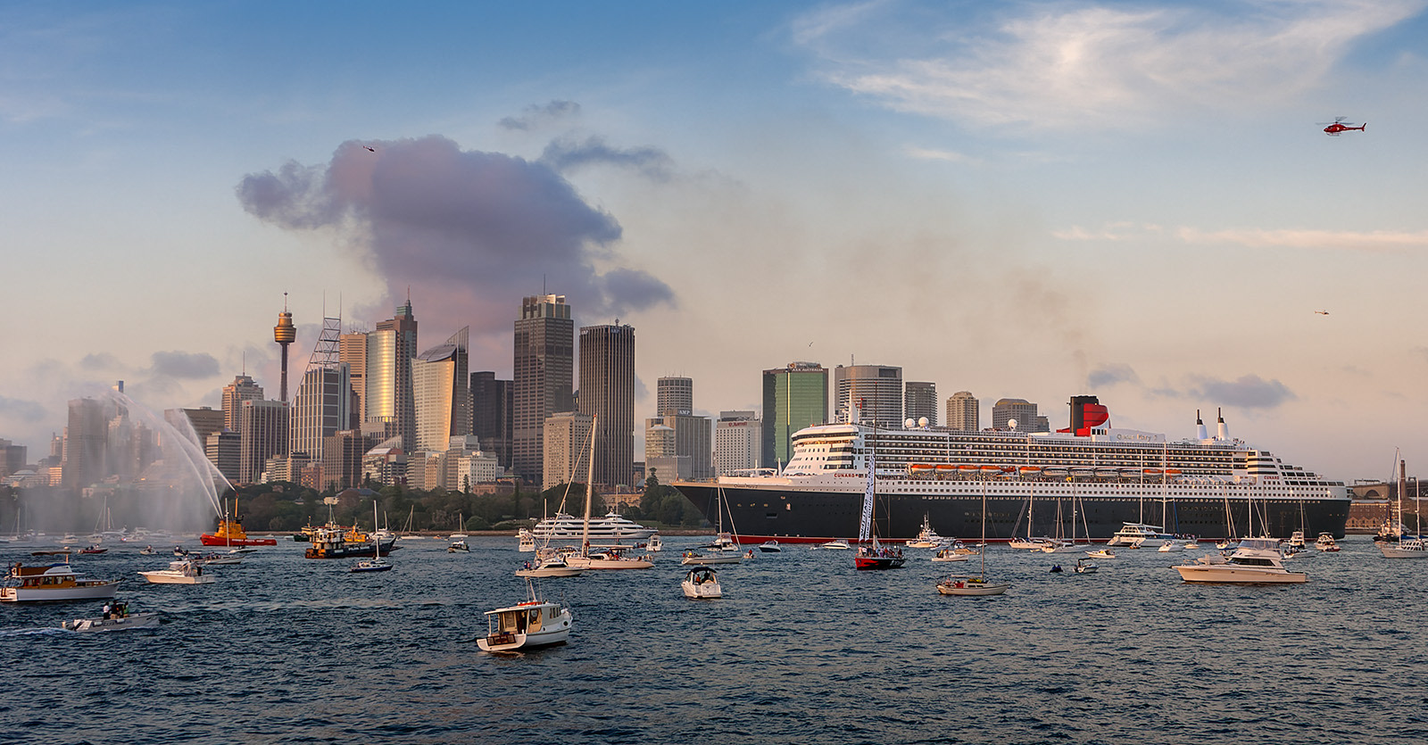 The Queen Mary 2 in Sydney Harbour