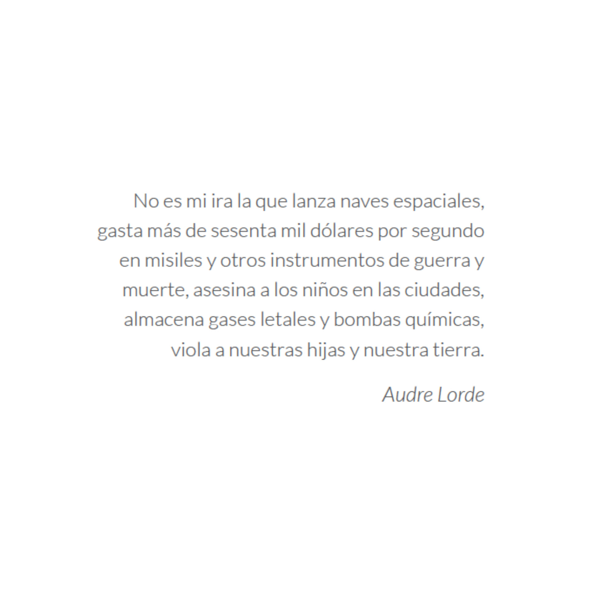 Usos de la ira, Audre Lorde 
