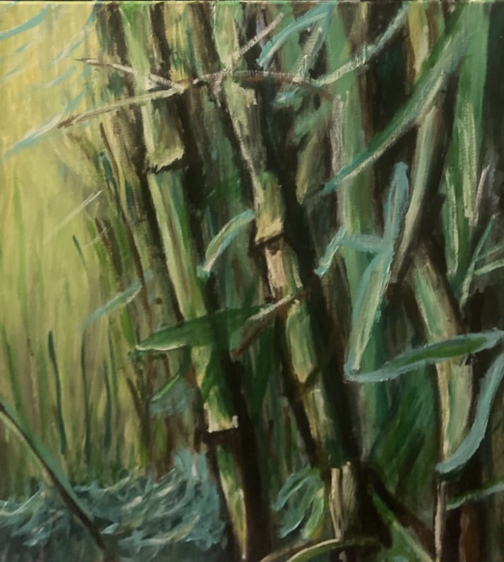 Bamboo - acrylic on canvas.