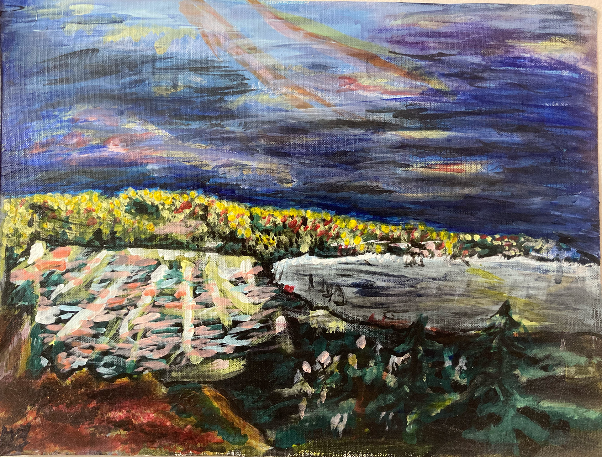 Valparaiso, Chile - Acrylic on canvas.