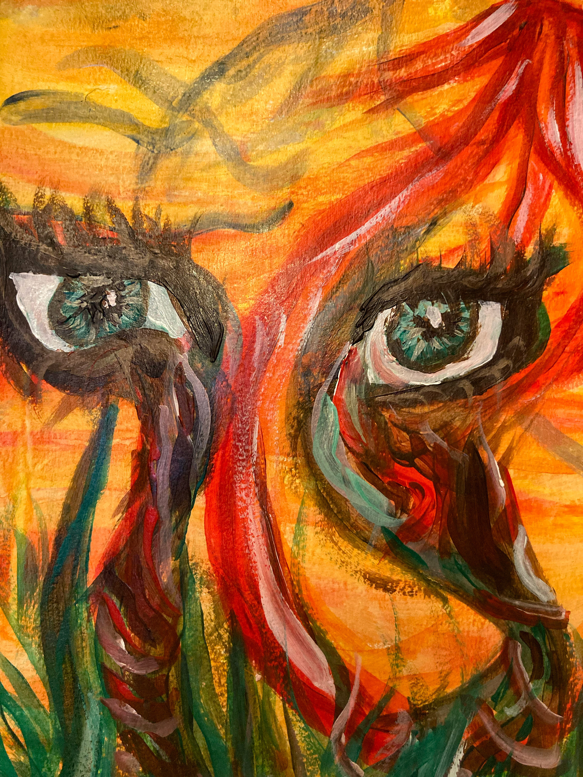 Eyes of God - Acrylic on canvas paper.