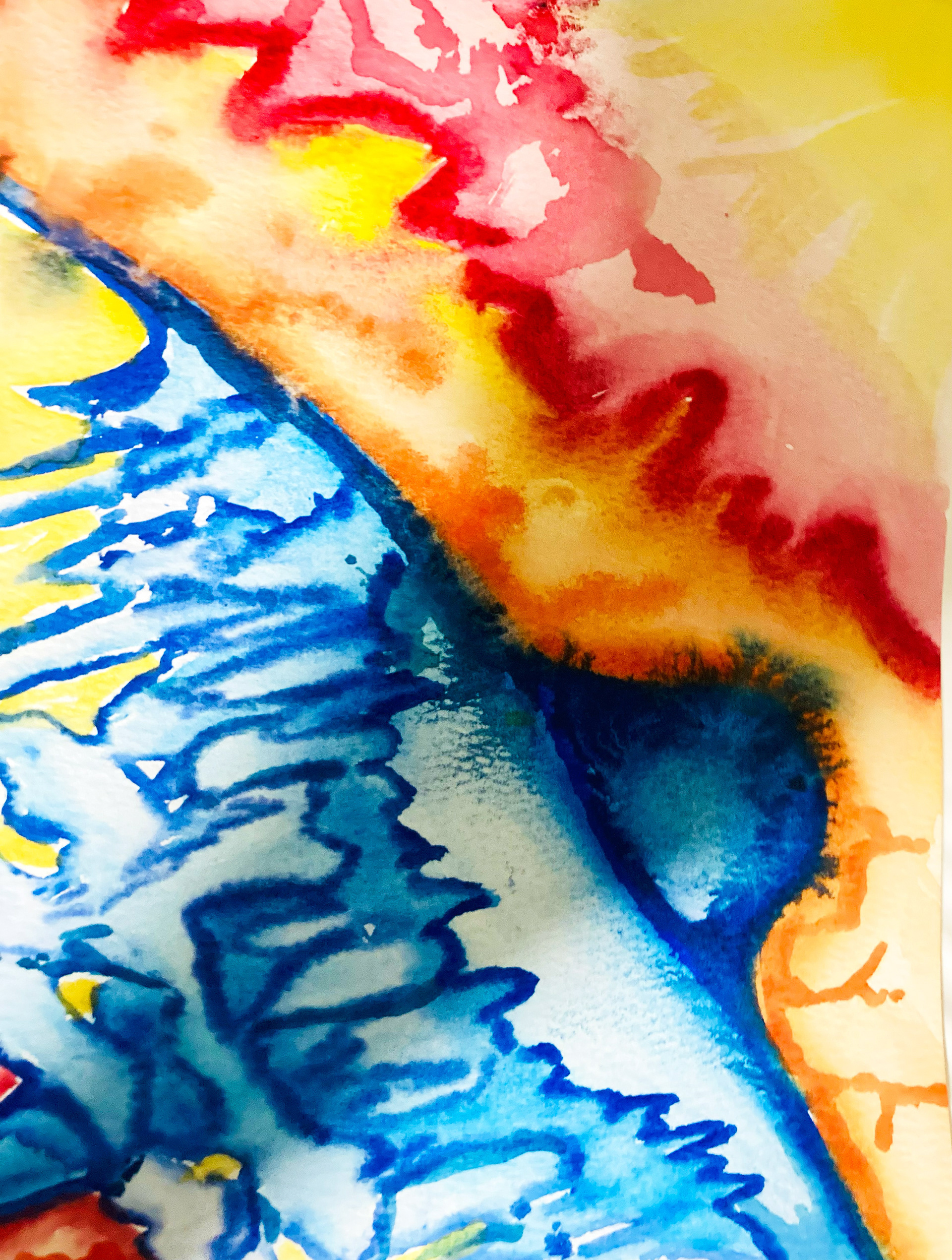 Watercolor on paper.