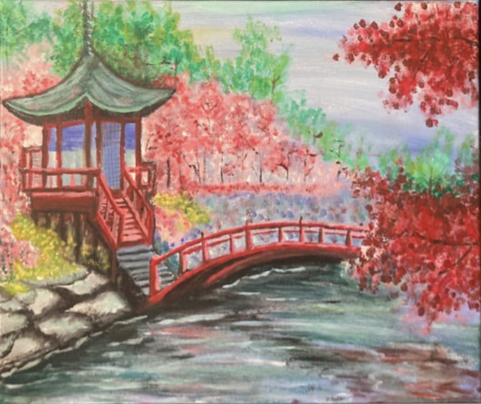 Acrylic on canvas.