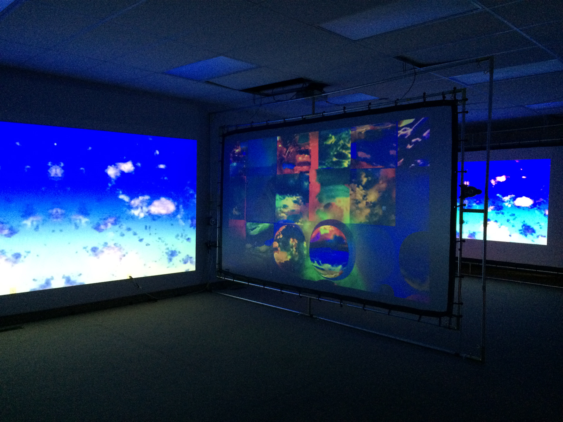 "E C H O S ( ἦχος )", 6 channel video, 12 channel audio popup installation, FireFish Arts Festival, Lorain OH-2018