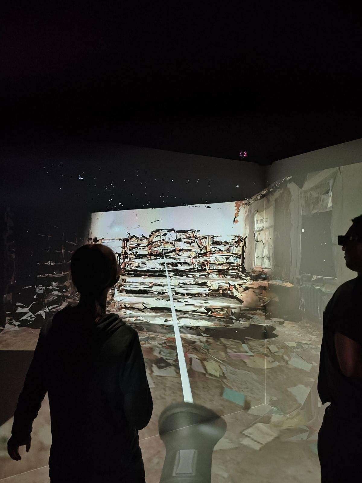 CAVE environment, reconstructed world of 3d scans of war crimes from Ukraine,  in process 2023-24