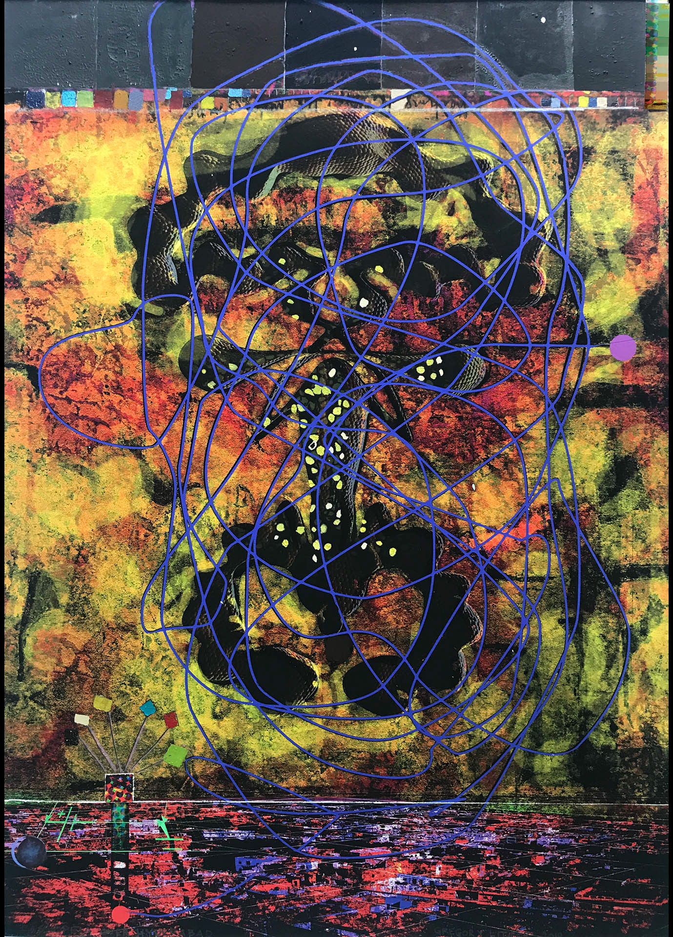 "Cassiopeia over Hyderabad" pigment, laser etching on paper 2019