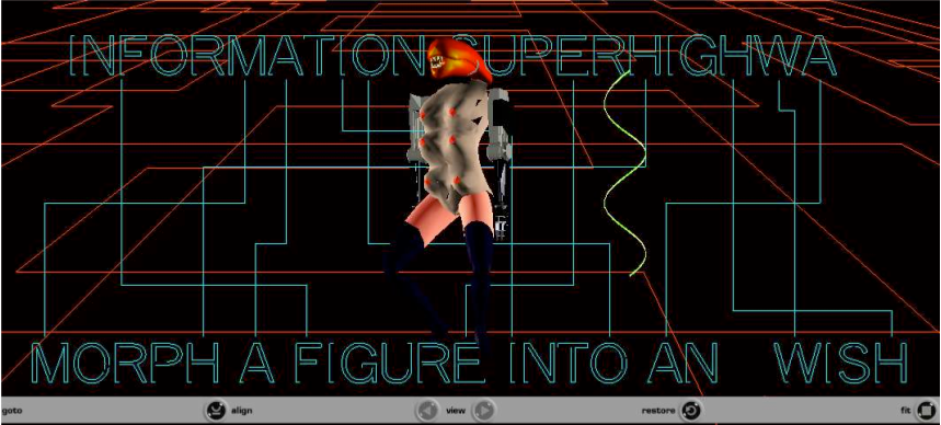 "Identity Construction Interface", (VRML2.0), Gallery of the Present-Extension"       Group Net-Art Exhibition, Kunst Museum, Hamburg, Germany 