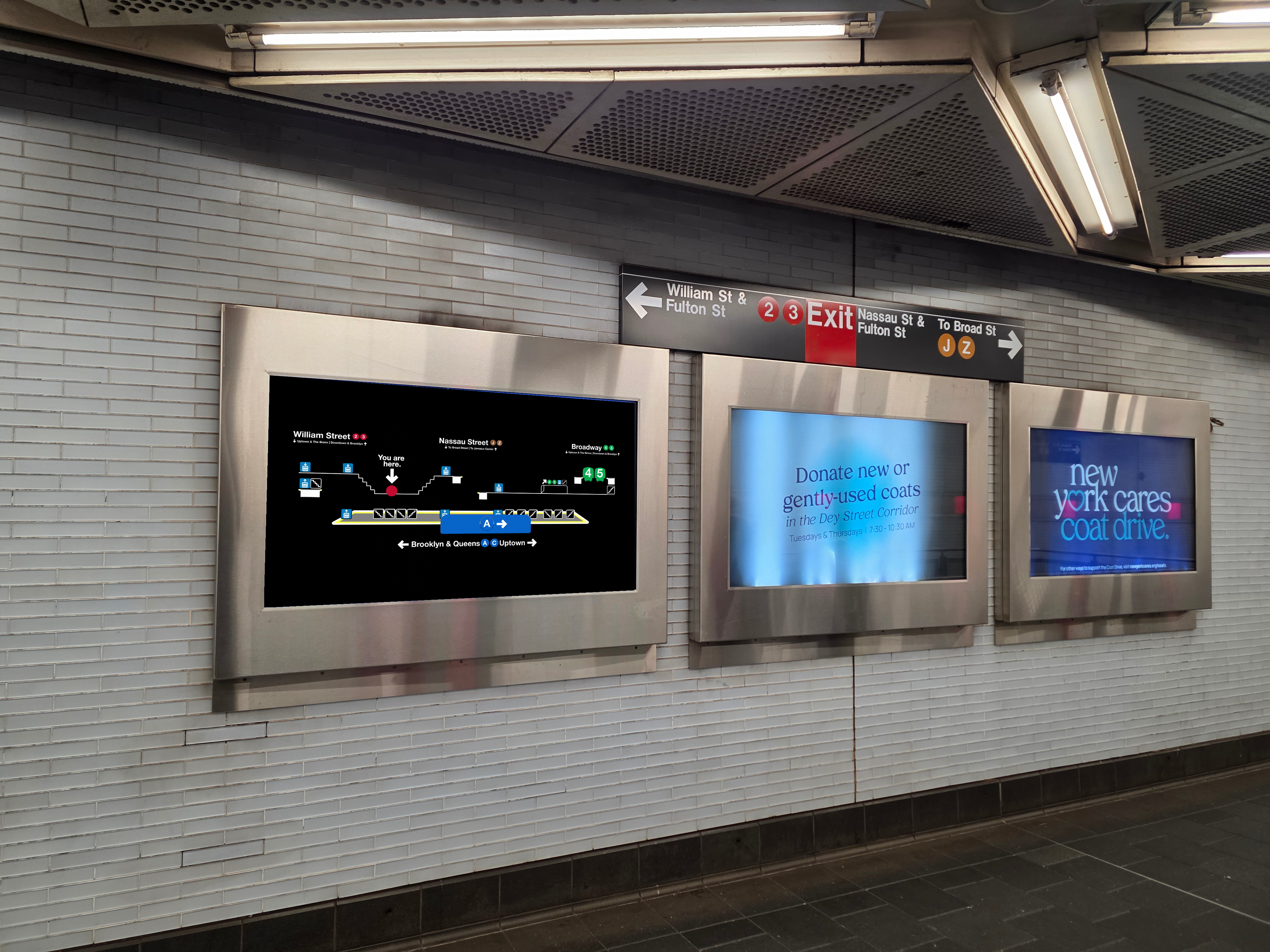 Arrival info/ map diagram placed in the world