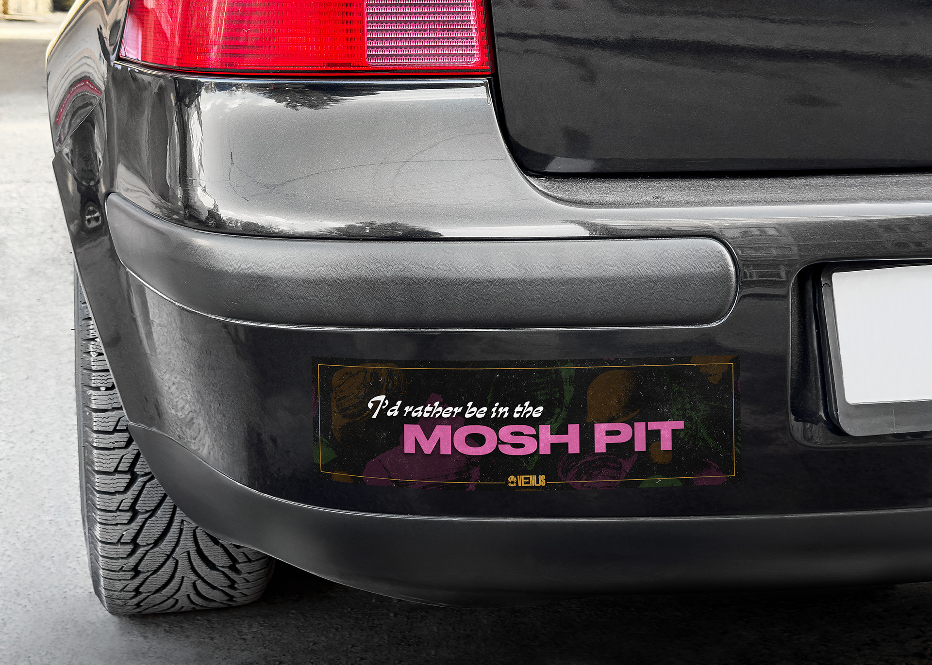 Bumper sticker mockup