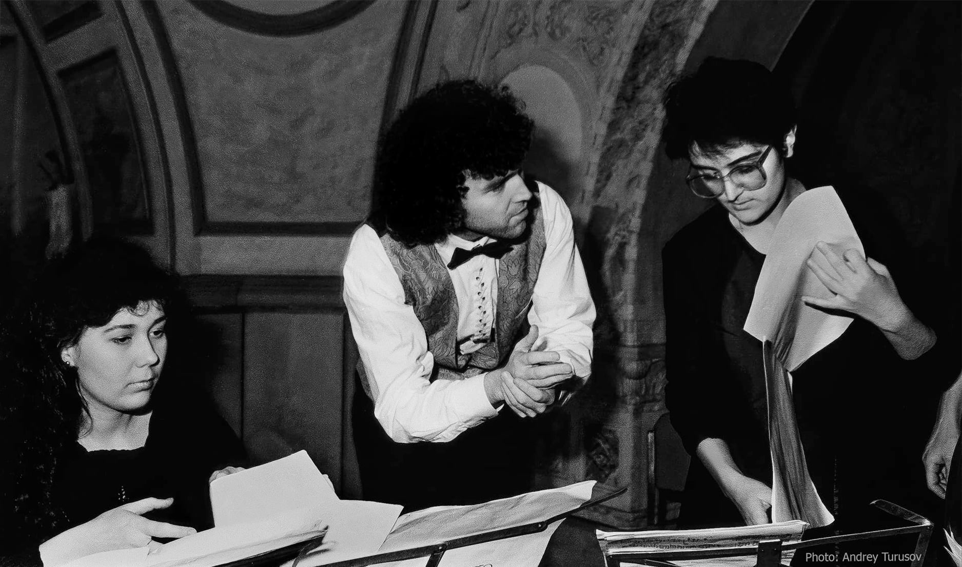 Konsertin valmistelua Moskovassa 1991.