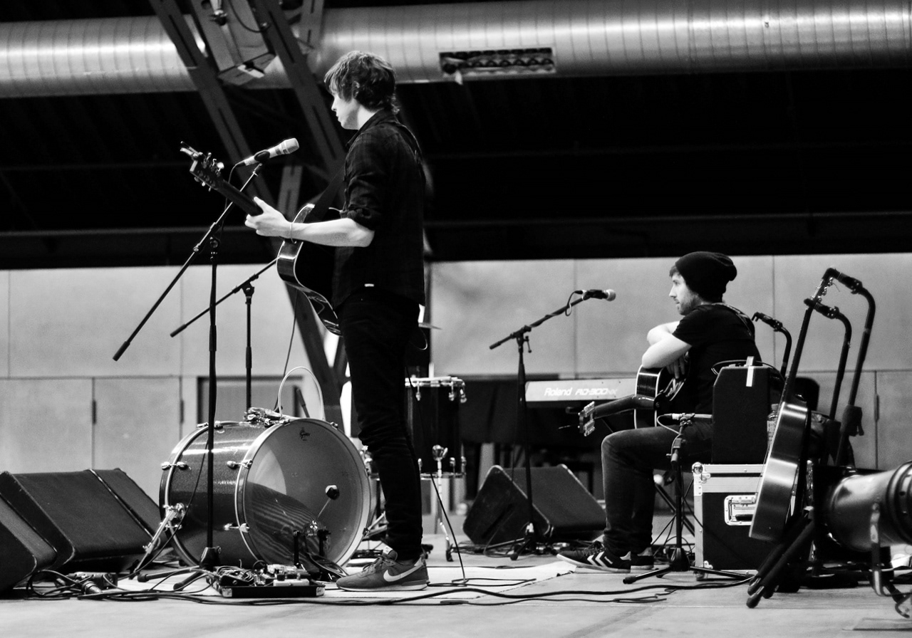 Martin and James, soundcheck, Darmstadt, 2014