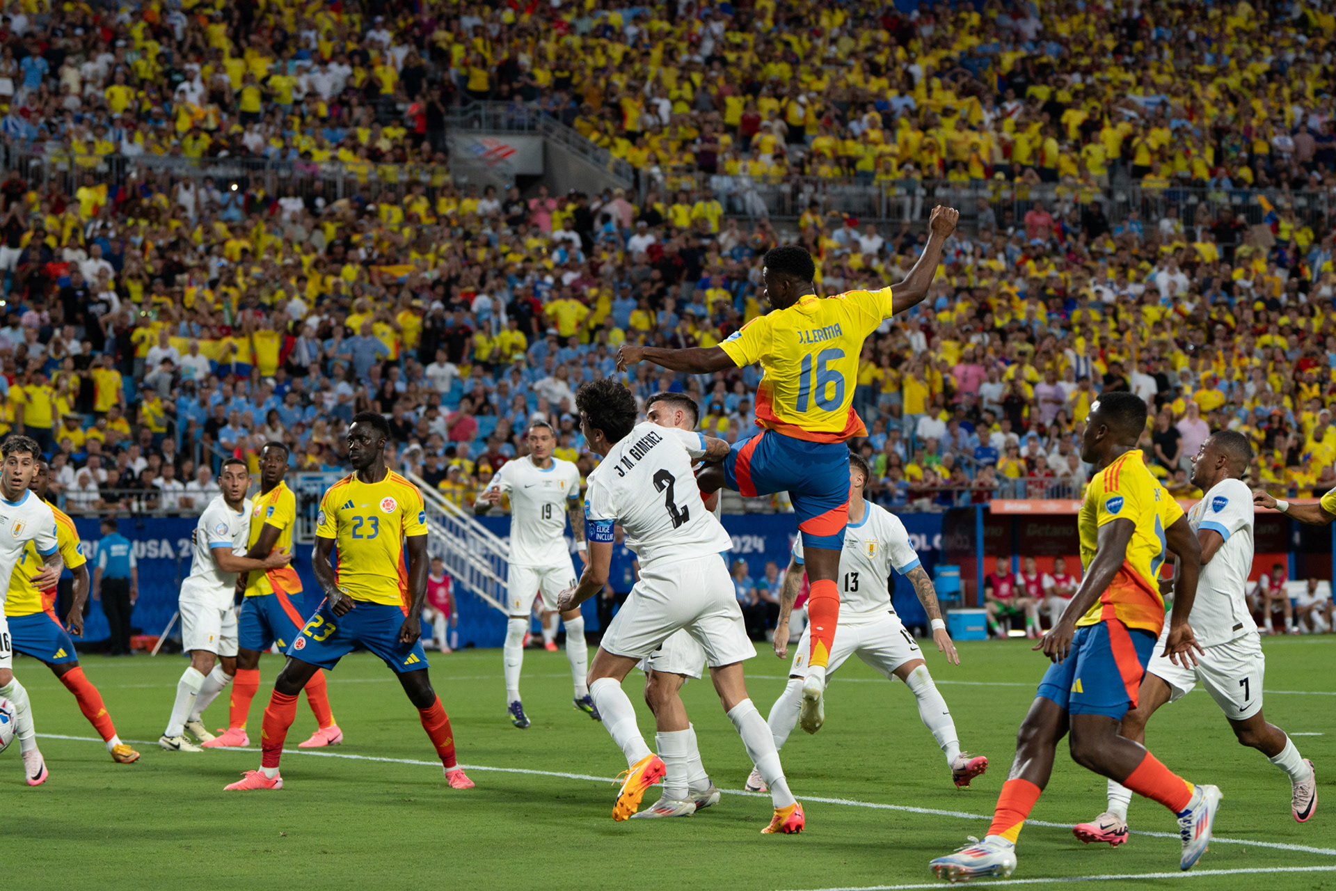 Colombia vs. Uruguay — Copa América Semifinal, 2024. A fierce battle under the lights, where intensity and character defined every minute. Colombia faced Uruguay in a hard-fought semifinal marked by passion, tactical discipline, and unwavering determination — a performance that reflected the heart of a nation dreaming of the final stage.