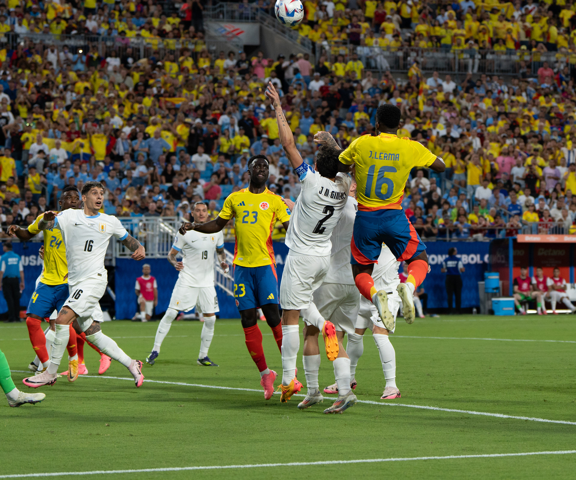 Colombia vs. Uruguay — Copa América Semifinal, 2024. A fierce battle under the lights, where intensity and character defined every minute. Colombia faced Uruguay in a hard-fought semifinal marked by passion, tactical discipline, and unwavering determination — a performance that reflected the heart of a nation dreaming of the final stage.