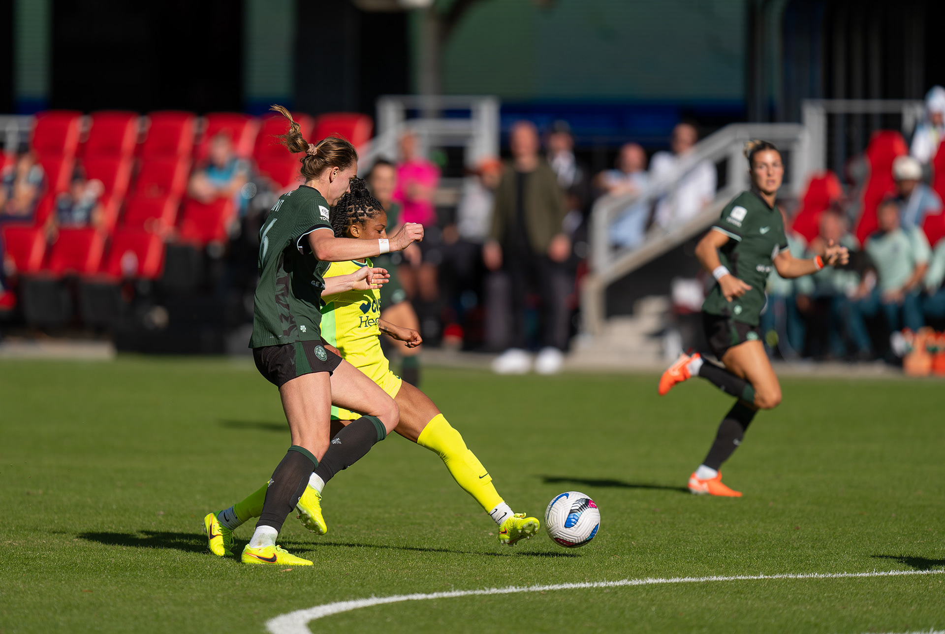 Quarterfinals of the NWSL 2025, November 8, 2025 – Washington Spirit vs. Racing Louisville ended 1-1. Washington Spirit won 3-1 on penalties.