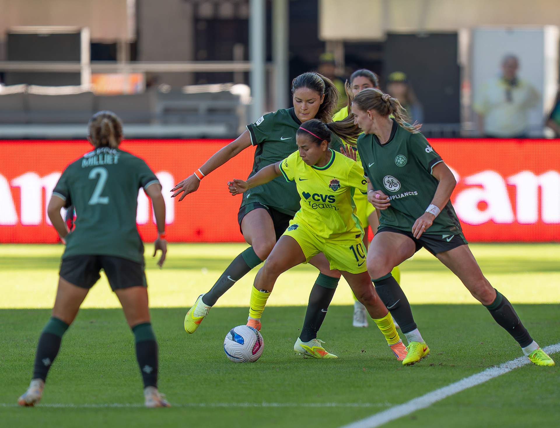 Quarterfinals of the NWSL 2025, November 8, 2025 – Washington Spirit vs. Racing Louisville ended 1-1. Washington Spirit won 3-1 on penalties.