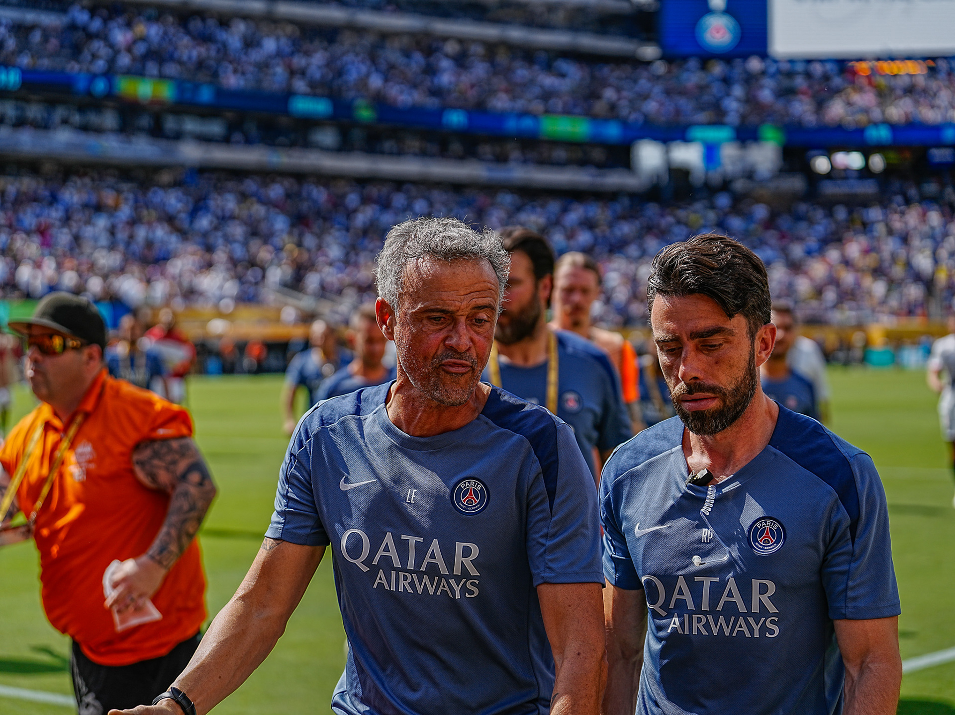 (SPO) Medal Ceremony for Players of Chelsea and PSG: FIFA Club World Cup 2925. July 13, 2025, New Jersey, USA: Medal Ceremony of finalists of FIFA Club World Cup 2025 presented by US President Donald Trump and FIFA President Gianni Infantino after soccer match between Chelsea and PSG valid for the finals of FIFA Club World Cup 2025 at MetLife stadium in New Jersey. Chelsea won 3-0.