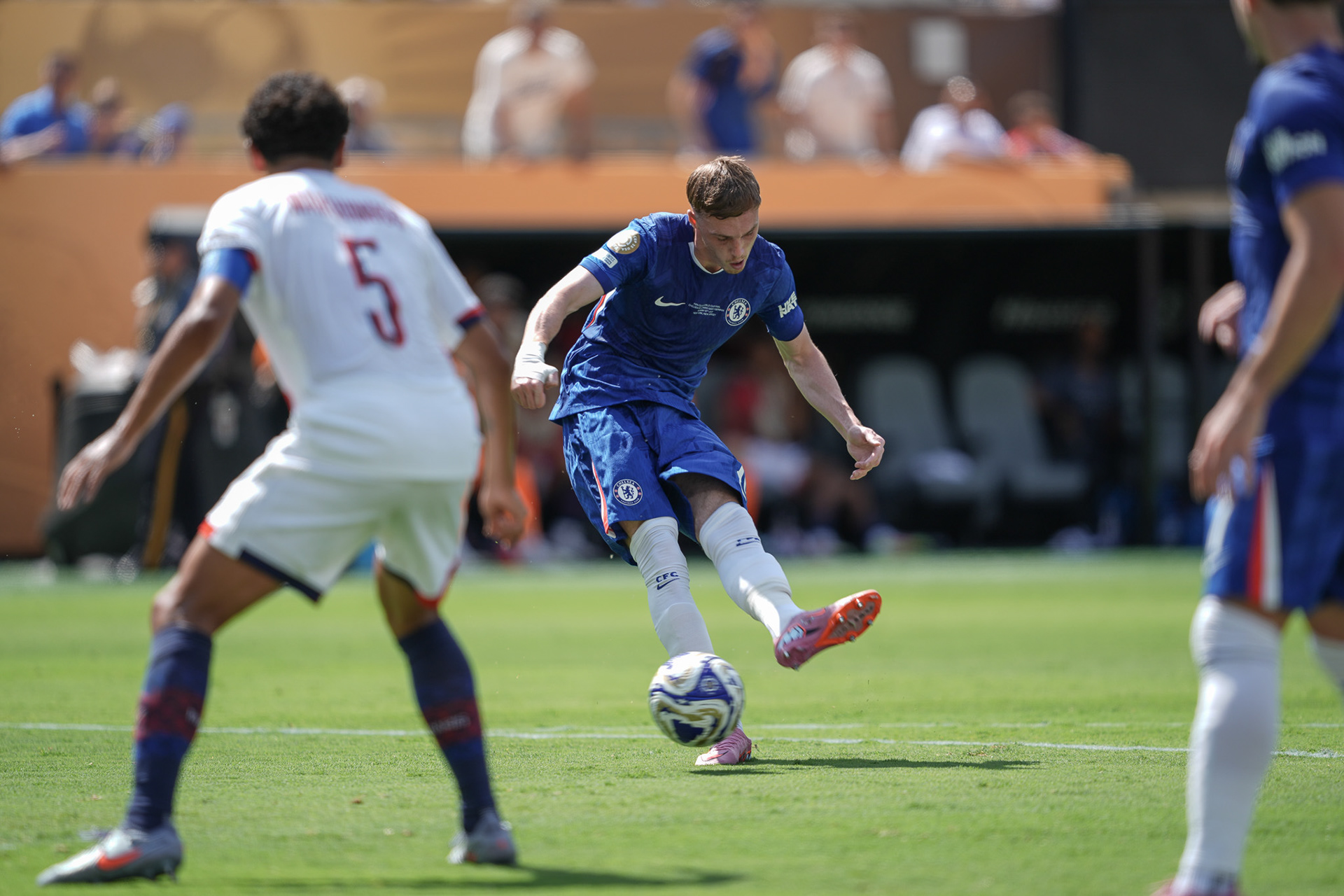 (SPO) Medal Ceremony for Players of Chelsea and PSG: FIFA Club World Cup 2925. July 13, 2025, New Jersey, USA: Medal Ceremony of finalists of FIFA Club World Cup 2025 presented by US President Donald Trump and FIFA President Gianni Infantino after soccer match between Chelsea and PSG valid for the finals of FIFA Club World Cup 2025 at MetLife stadium in New Jersey. Chelsea won 3-0.