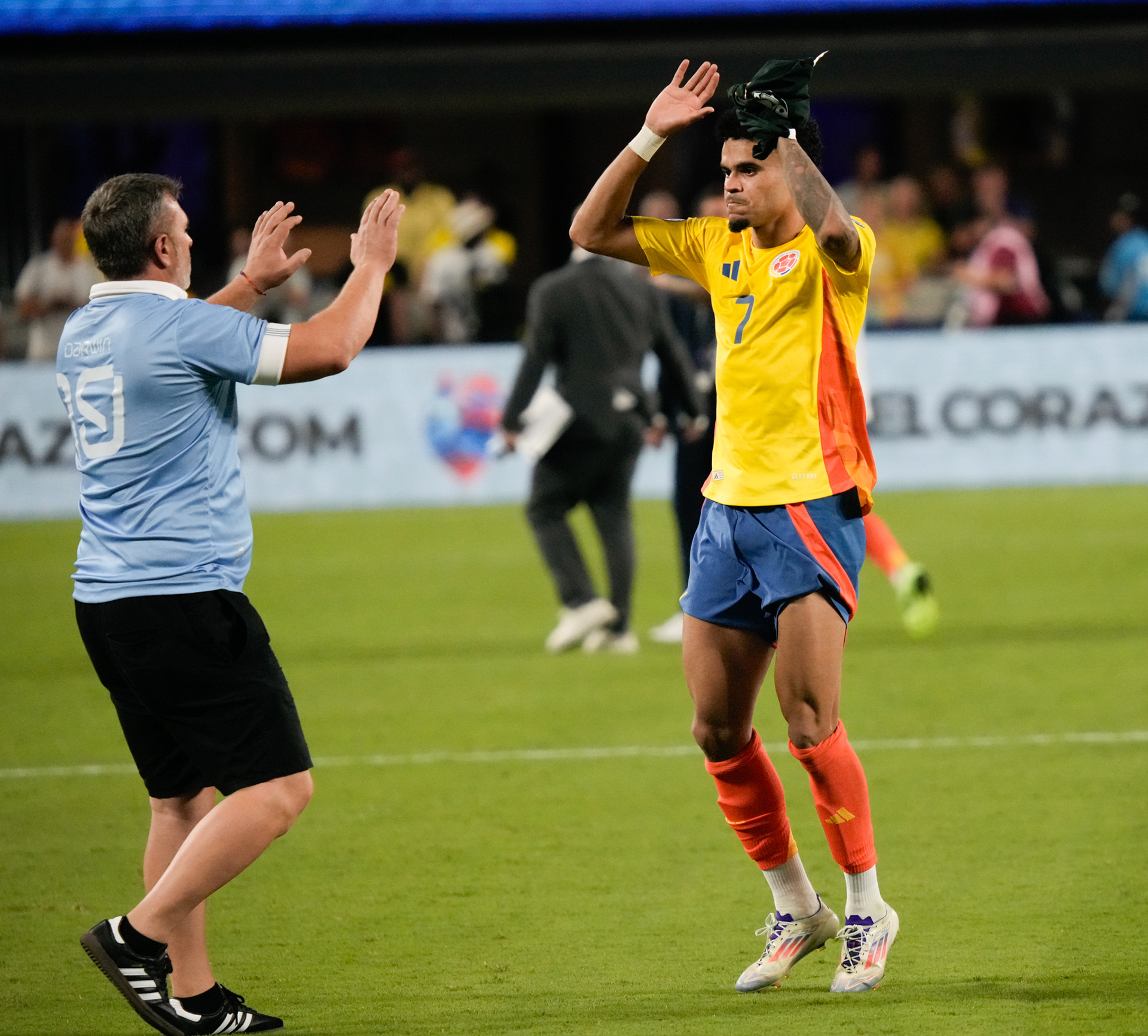 Colombia vs. Uruguay — Copa América Semifinal, 2024. A fierce battle under the lights, where intensity and character defined every minute. Colombia faced Uruguay in a hard-fought semifinal marked by passion, tactical discipline, and unwavering determination — a performance that reflected the heart of a nation dreaming of the final stage.