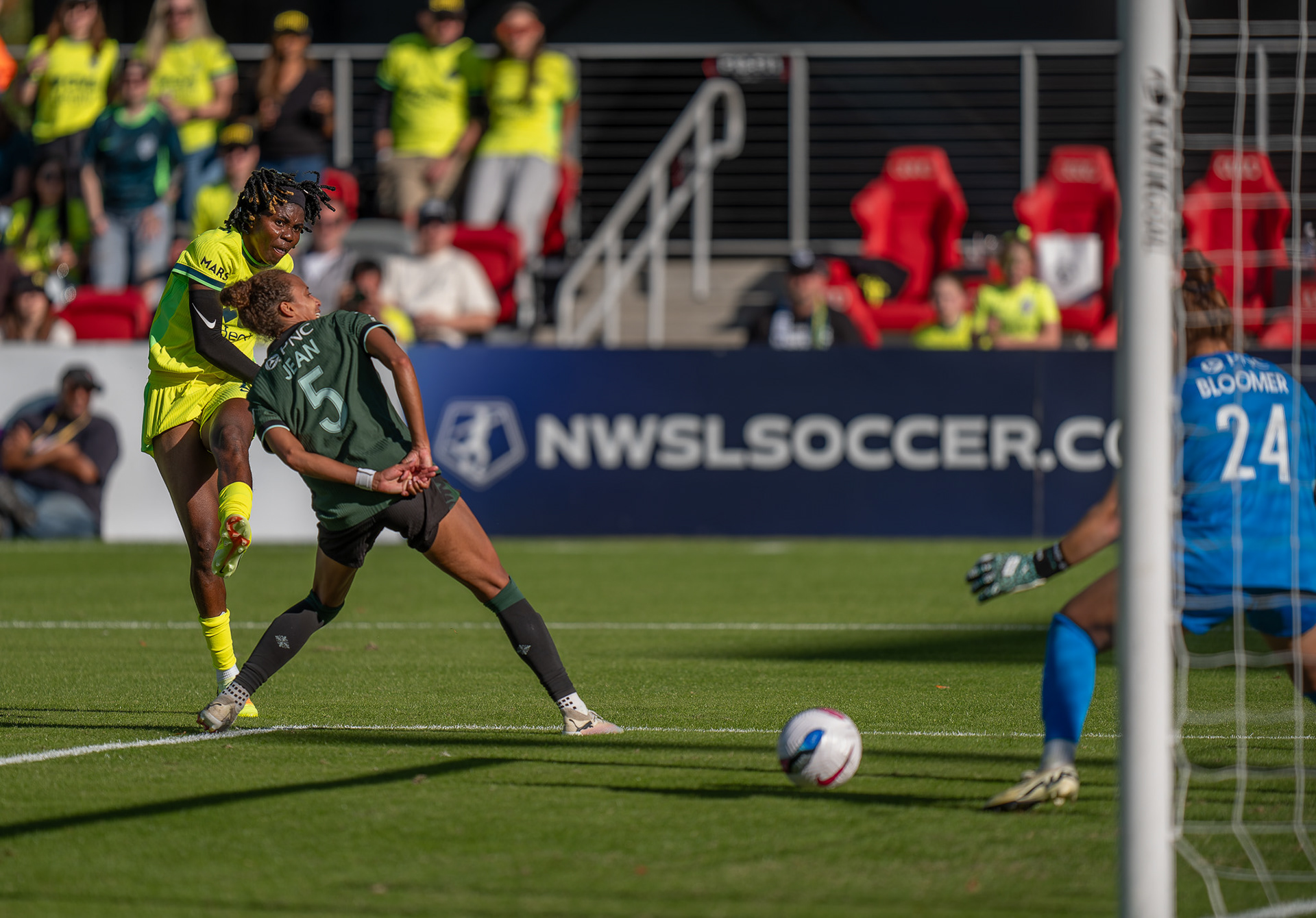 Quarterfinals of the NWSL 2025, November 8, 2025 – Washington Spirit vs. Racing Louisville ended 1-1. Washington Spirit won 3-1 on penalties.