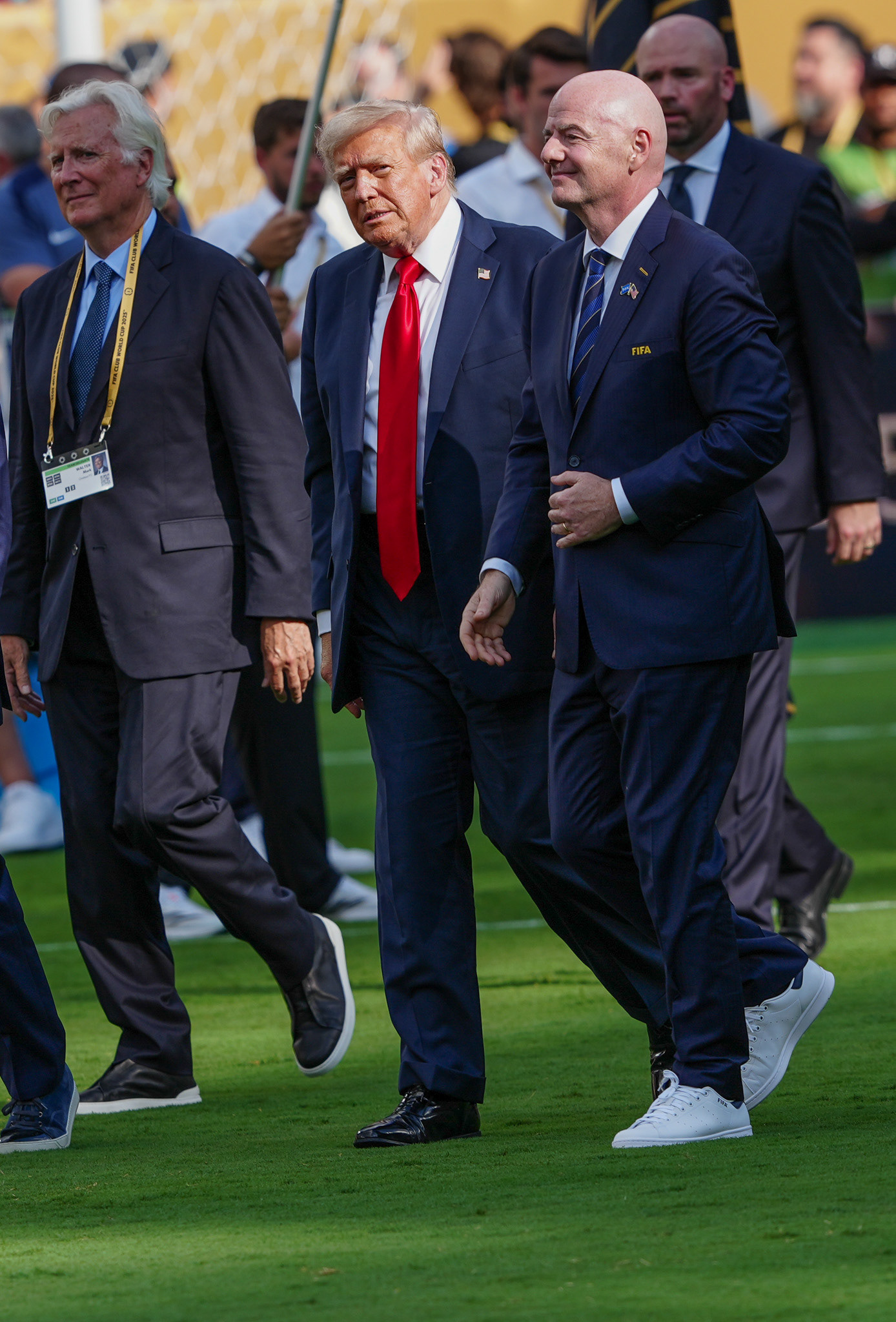 (SPO) Medal Ceremony for Players of Chelsea and PSG: FIFA Club World Cup 2925. July 13, 2025, New Jersey, USA: Medal Ceremony of finalists of FIFA Club World Cup 2025 presented by US President Donald Trump and FIFA President Gianni Infantino after soccer match between Chelsea and PSG valid for the finals of FIFA Club World Cup 2025 at MetLife stadium in New Jersey. Chelsea won 3-0.