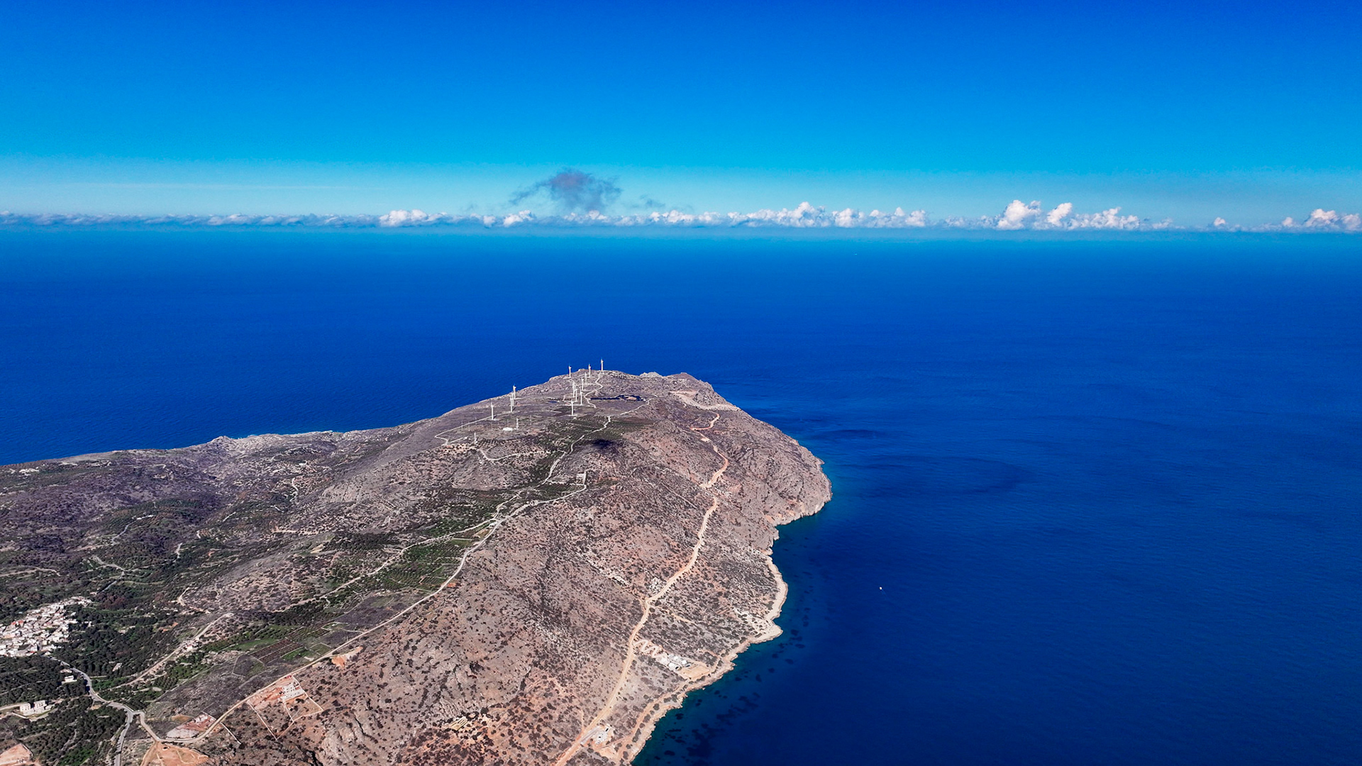 he Cape of Aforsmenos from 1000 Meters Above – Aerial Perspective of Crete’s Rugged Beauty