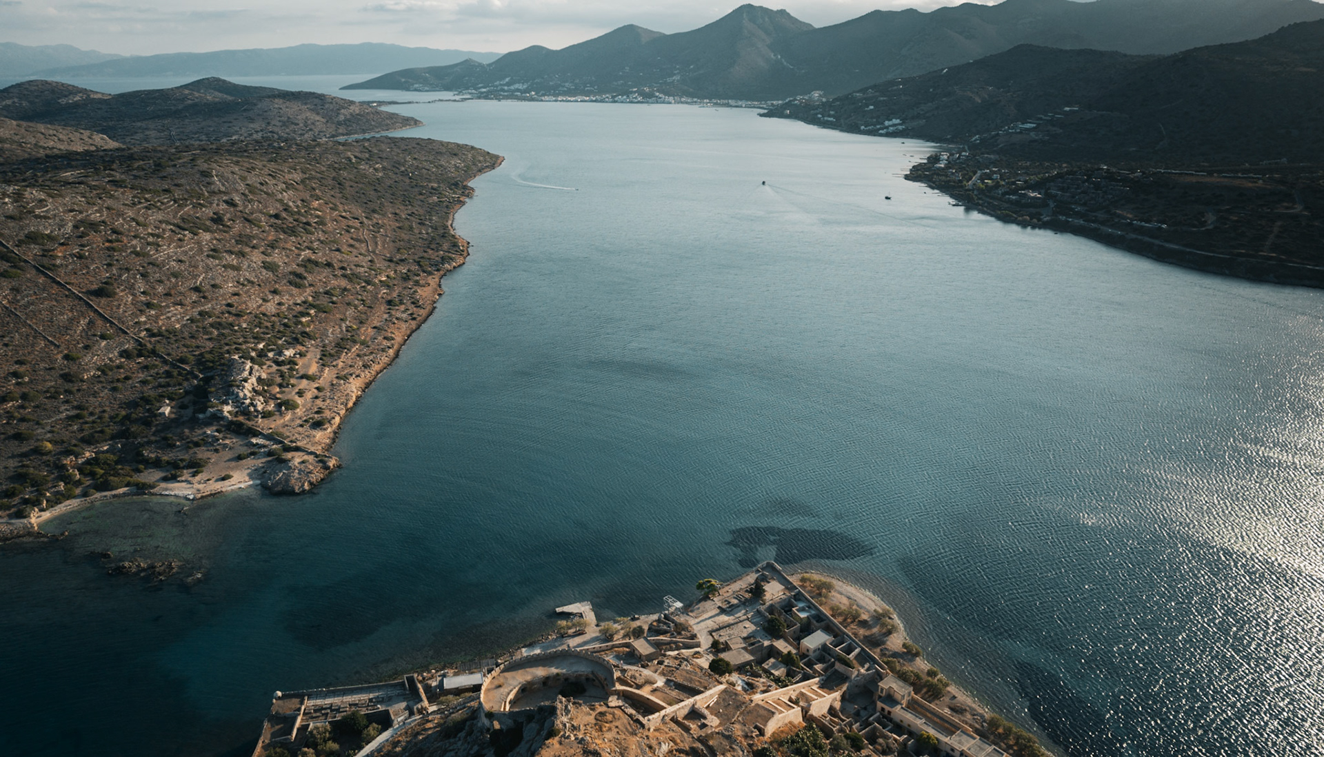 Elounda bay just over Spinalonga.